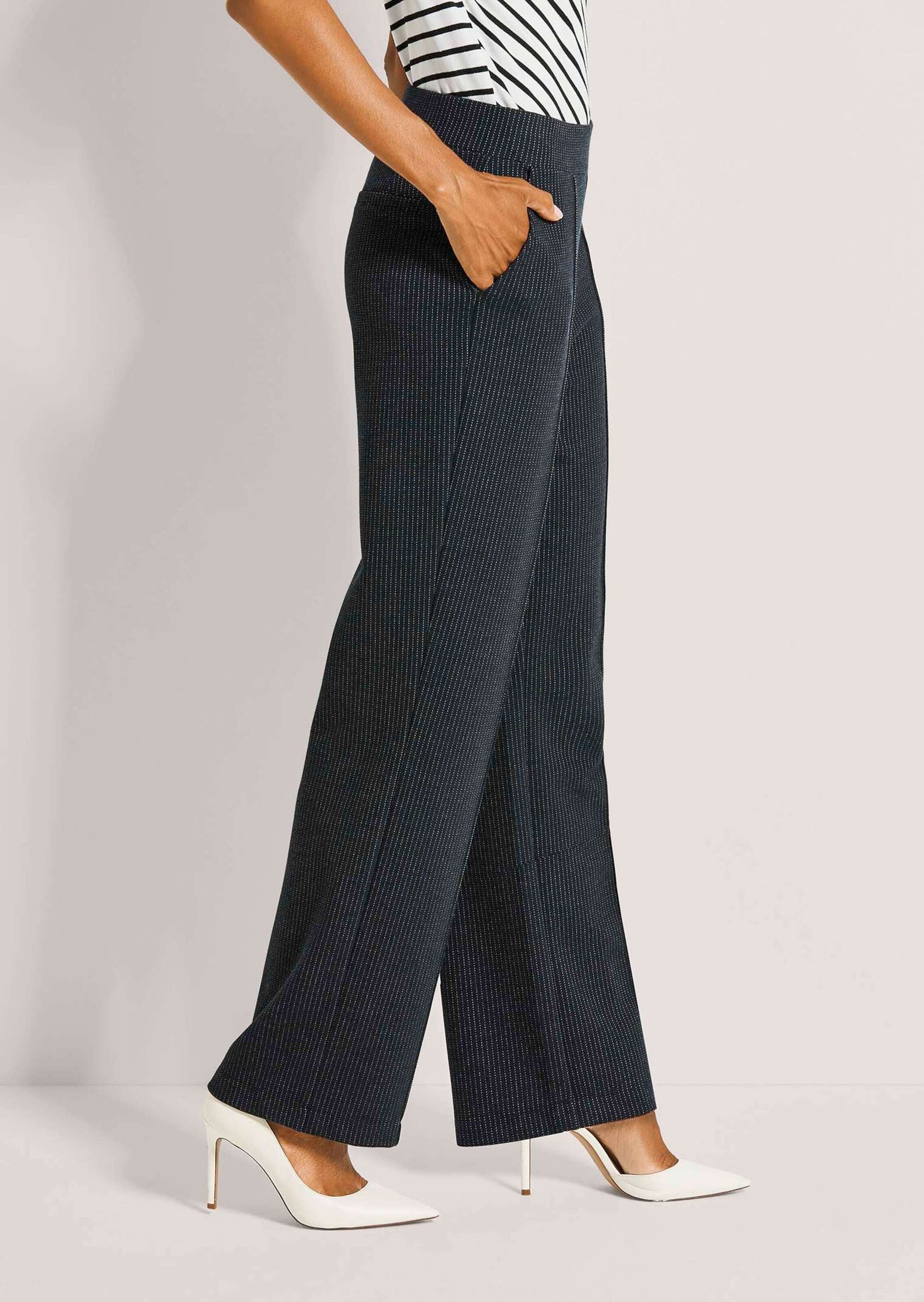 MADELEINE Jerseyhose »Palazzohose Jerseyhose mit Nadelstreifen«