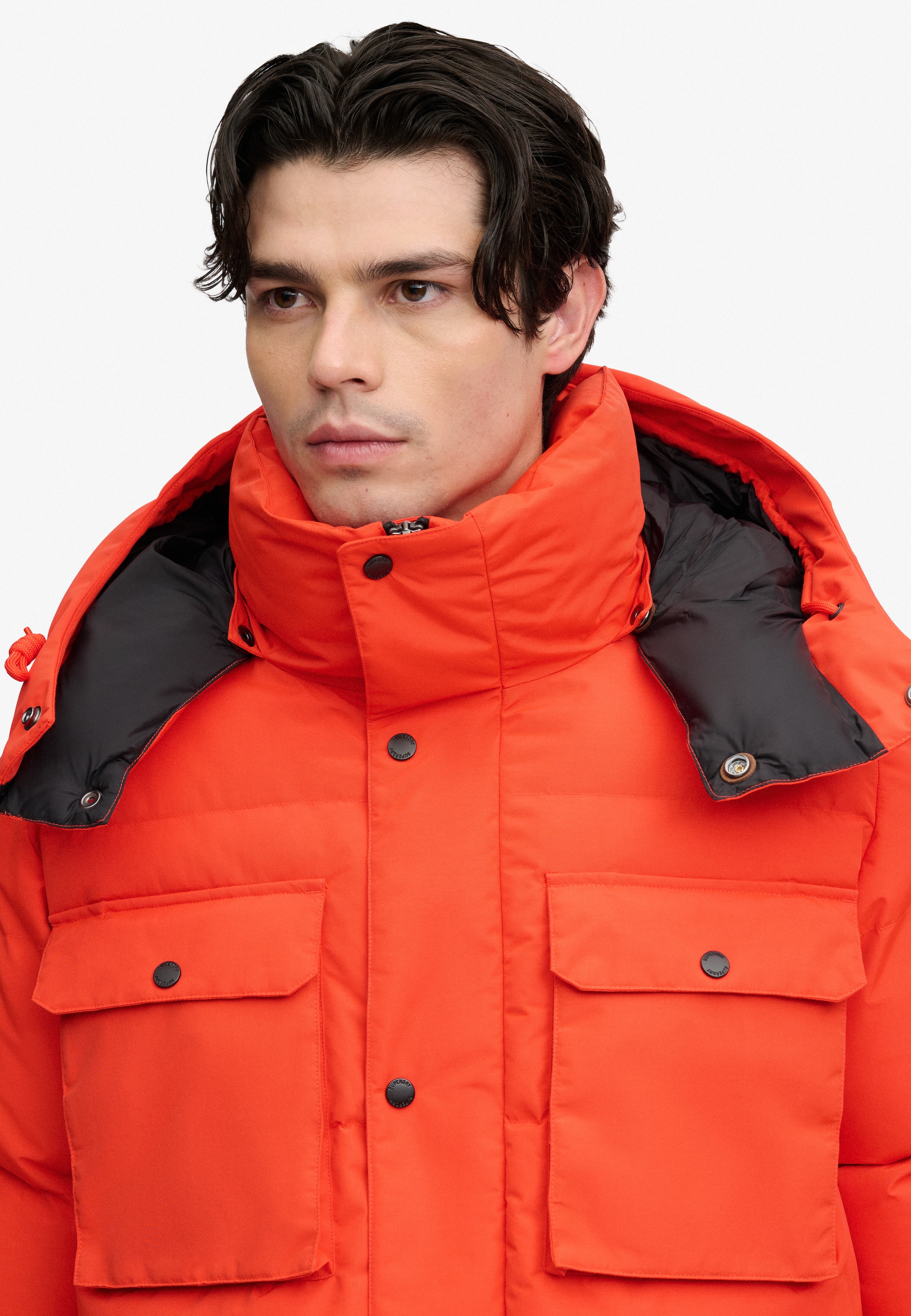 Superdry Steppjacke »EVEREST EXPEDITION PARKA« mit Kapuze Materialmix, slim fit