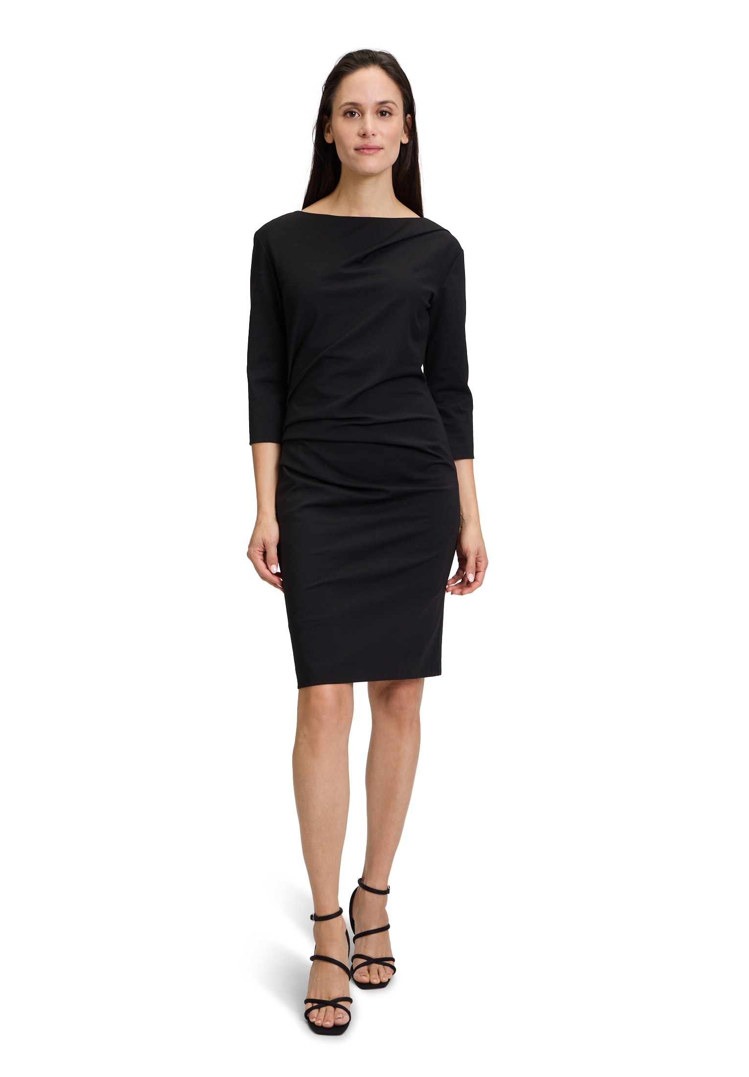 Betty&Co Jerseykleid "Betty & Co Jerseykleid mit 3/4 Arm", Falten günstig online kaufen