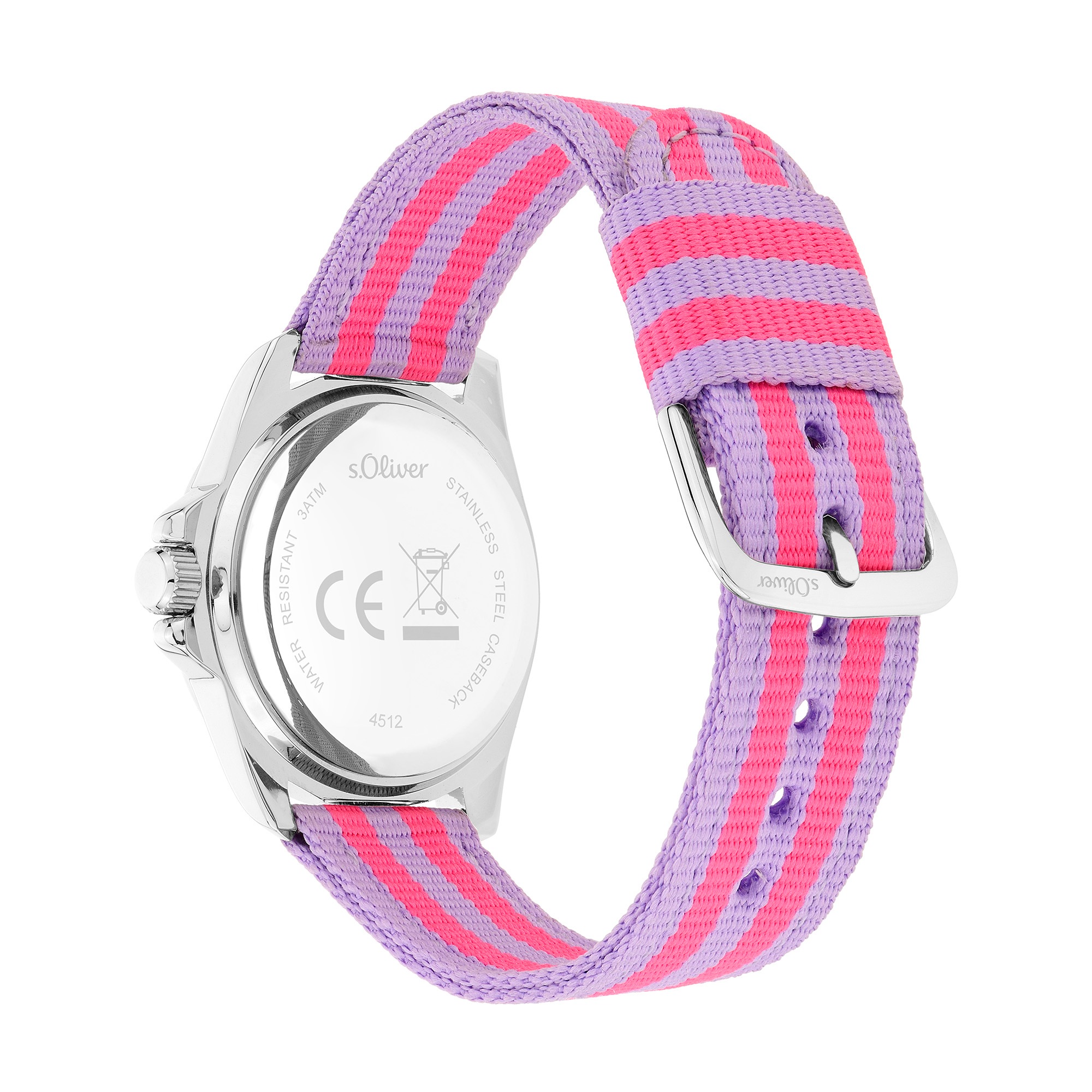 s.Oliver Quarzuhr »Color Stripes« Armbanduhr, Kinderuhr, Mädchen, analog