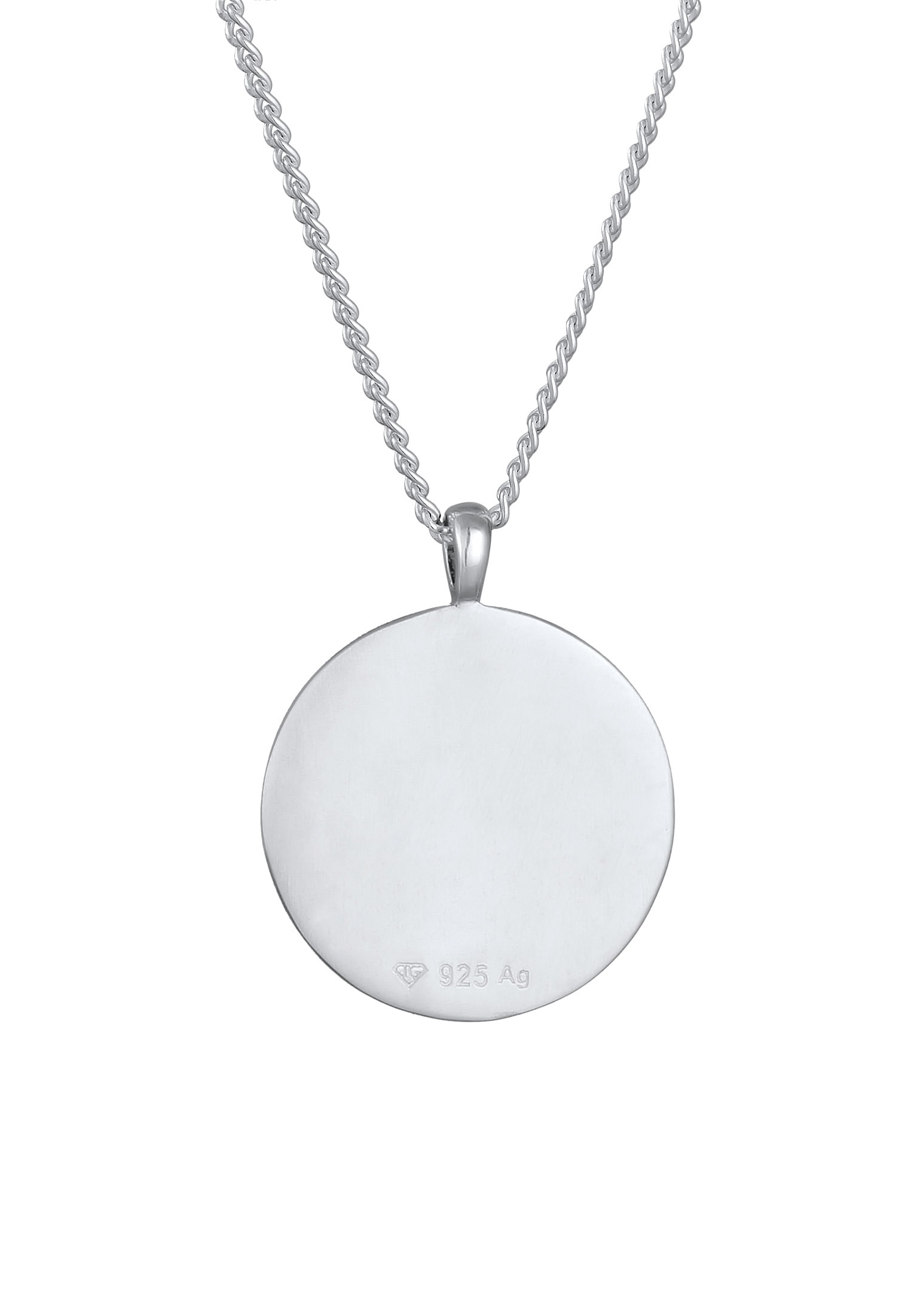 Kuzzoi Kette mit Anhänger »Halskette Kette Anhänger Plättchen Palme 925 Sterling Silber«