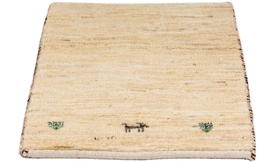 Wollteppich »Gabbeh - Loribaft Perser quadratisch - 45 x 40 cm - beige«, quadratisch