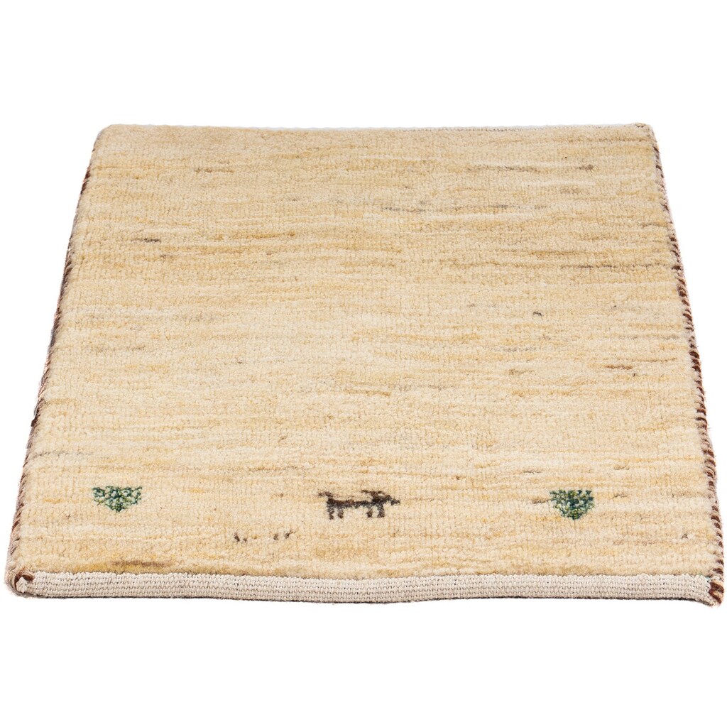 morgenland Wollteppich »Gabbeh - Loribaft Perser quadratisch - 45 x 40 cm - beige«, quadratisch