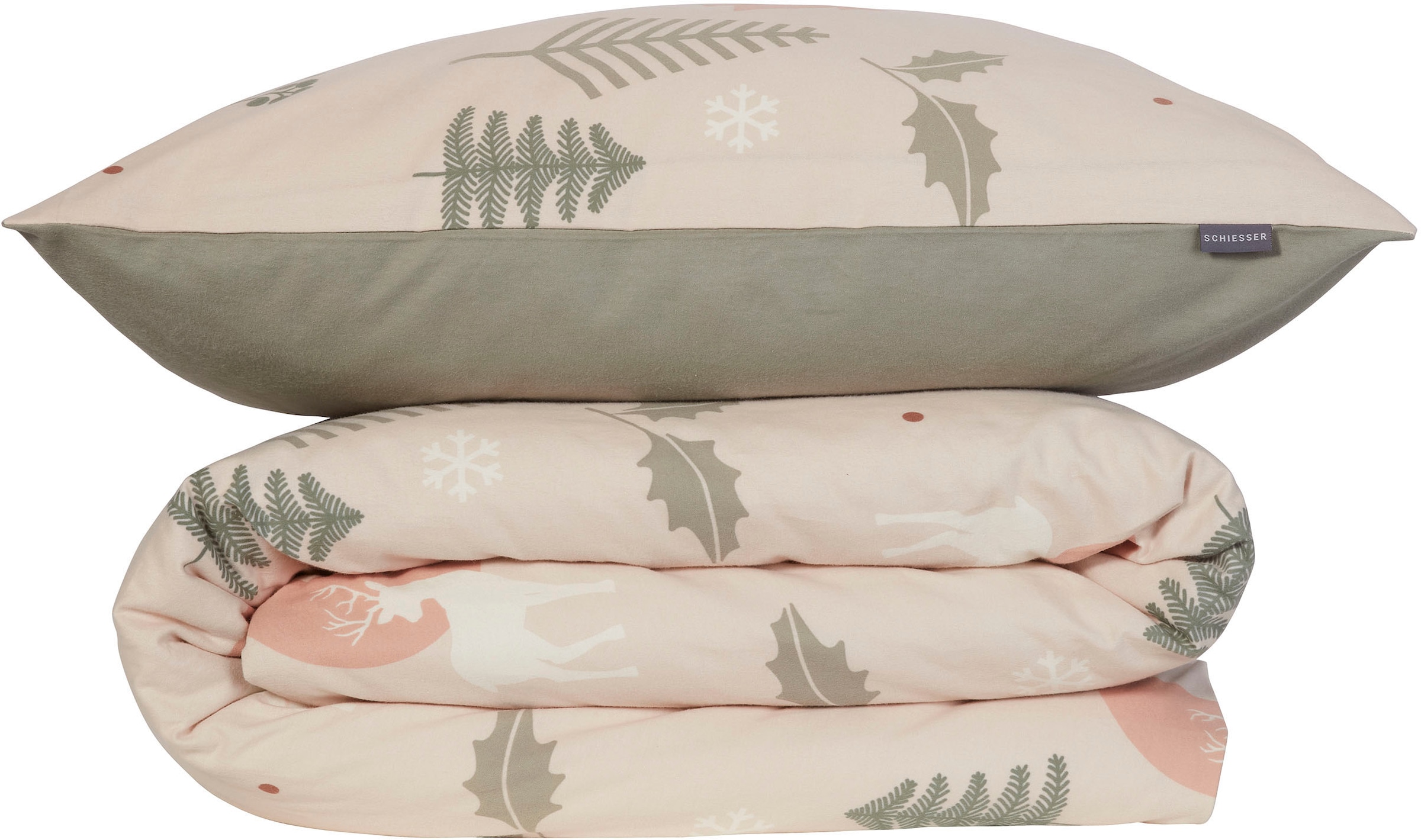 Schiesser Wendebettwäsche »Uma aus weicher Baumwolle im Nordic-Look«, Made in Green