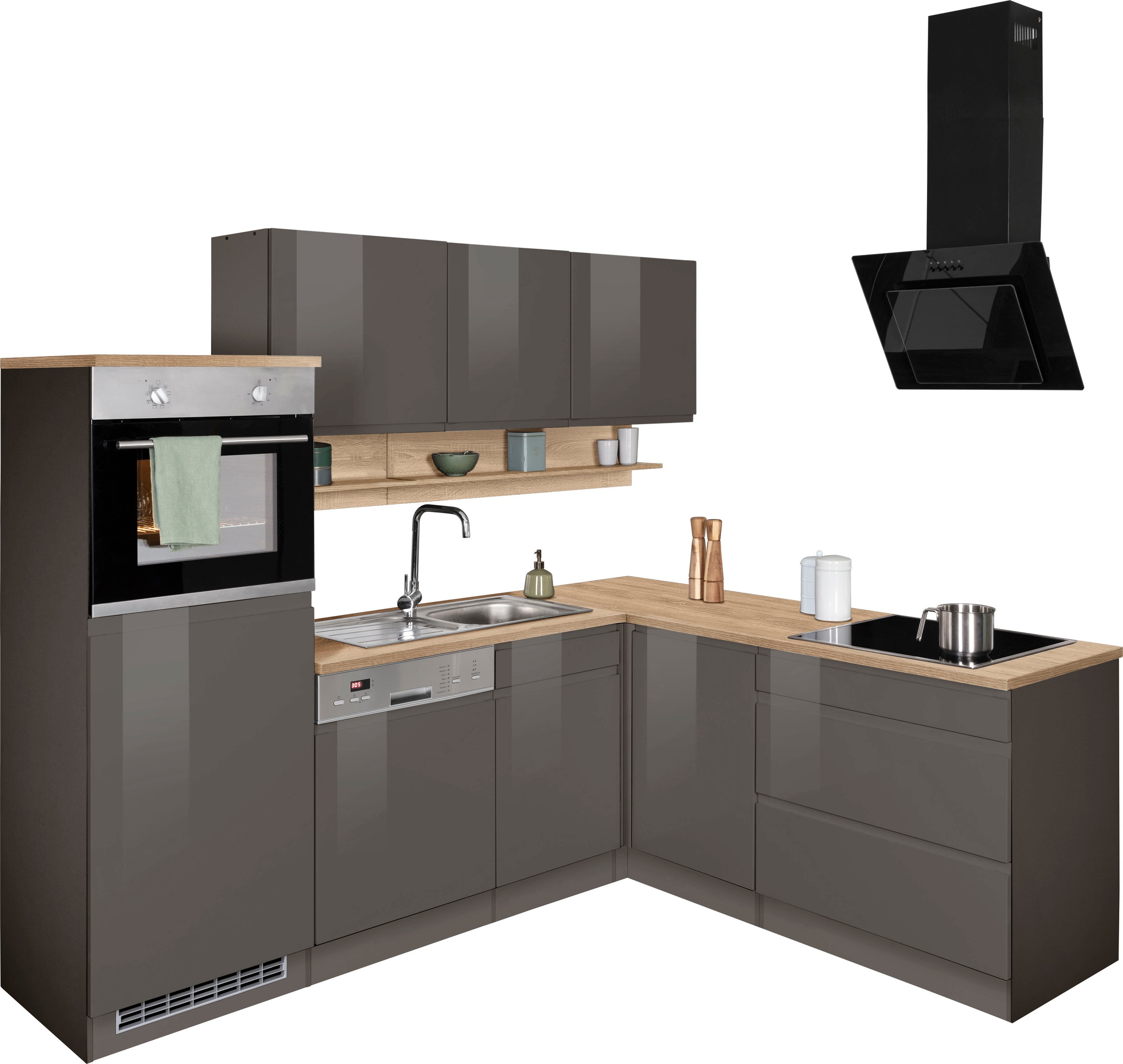 Kochstation Küche »KS-Virginia«, Stellbreite 230/190 cm, mit E-Geräten