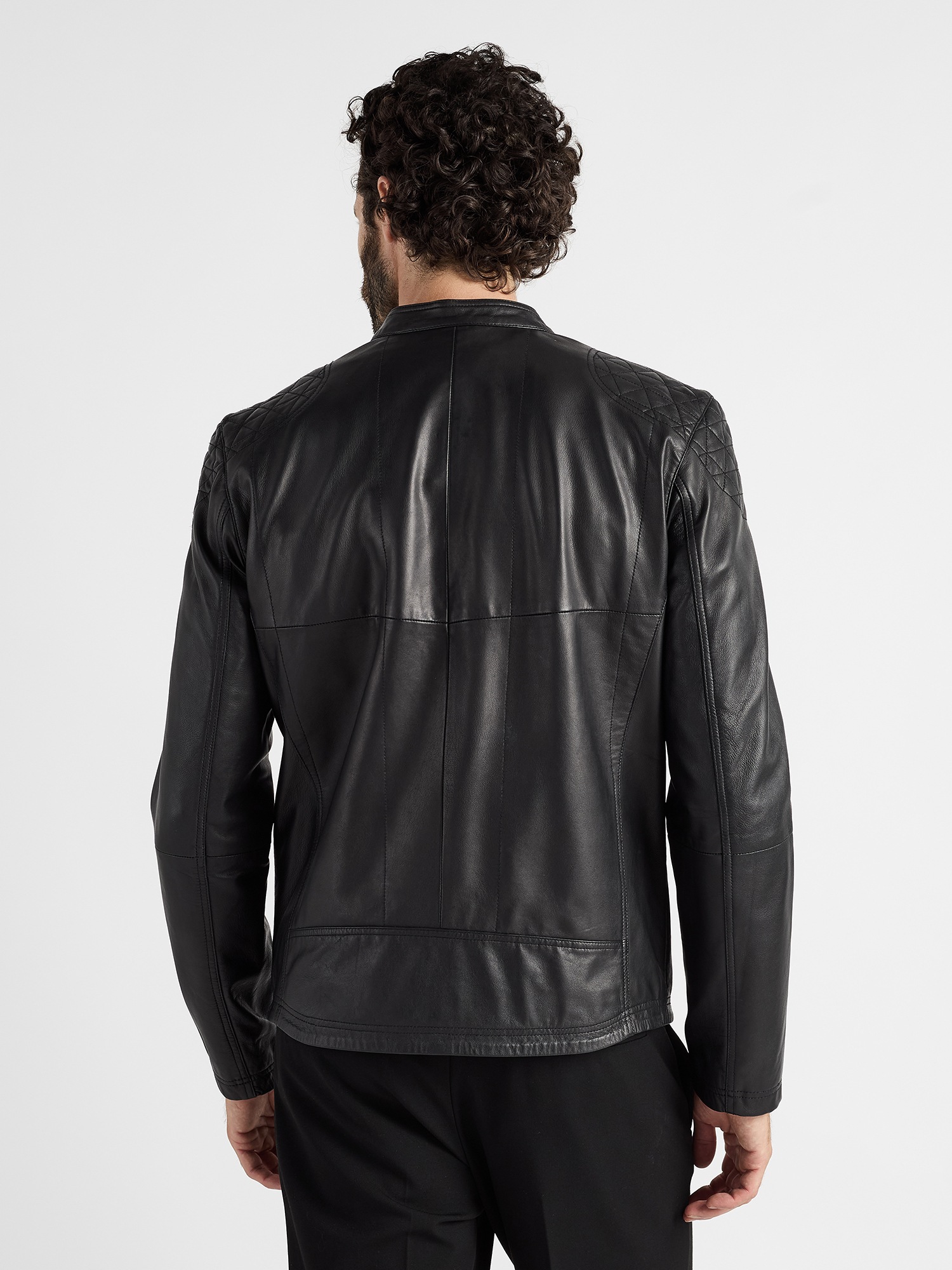 JCC Lucas Leather Jacket Black Size S 3