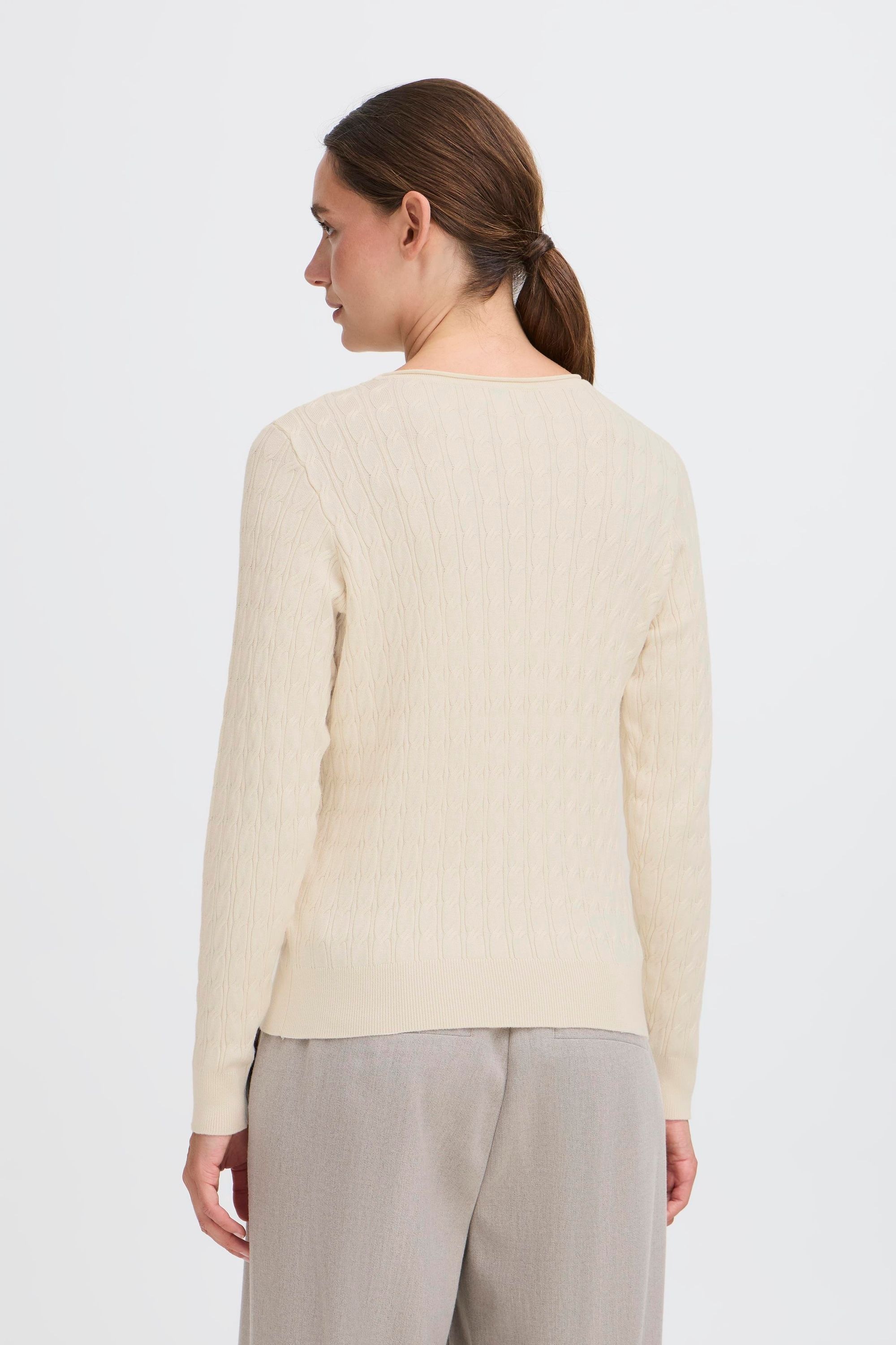 Rollkragenpullover OXMO "Rollkragenpullover OXISISSE", Damen, Gr. XS, weiß (birch), Obermaterial: 70% Viskose CV. 30% Nylon NY., Pullover Rollkragenpullover 3
