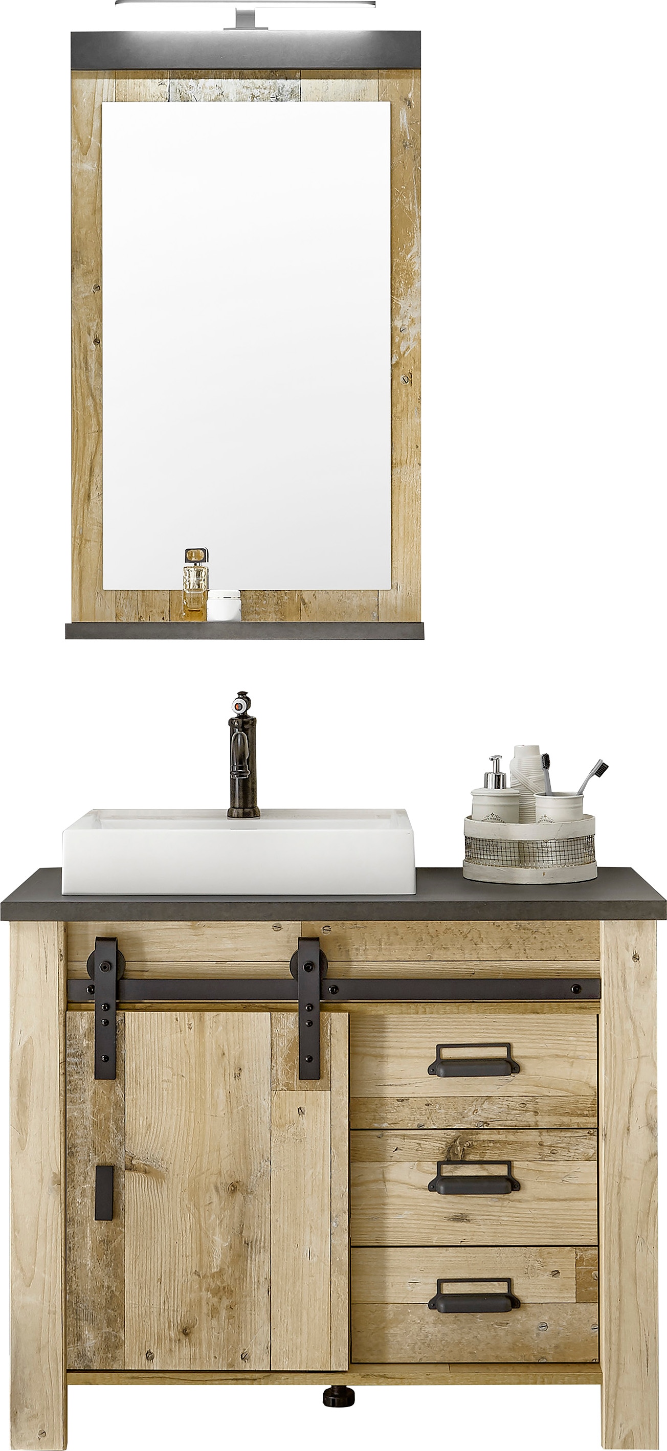 Home affaire "SHERWOOD, Bad im modernen Design, 2-teiliges Badezimmer" 2 Stk. tlg.