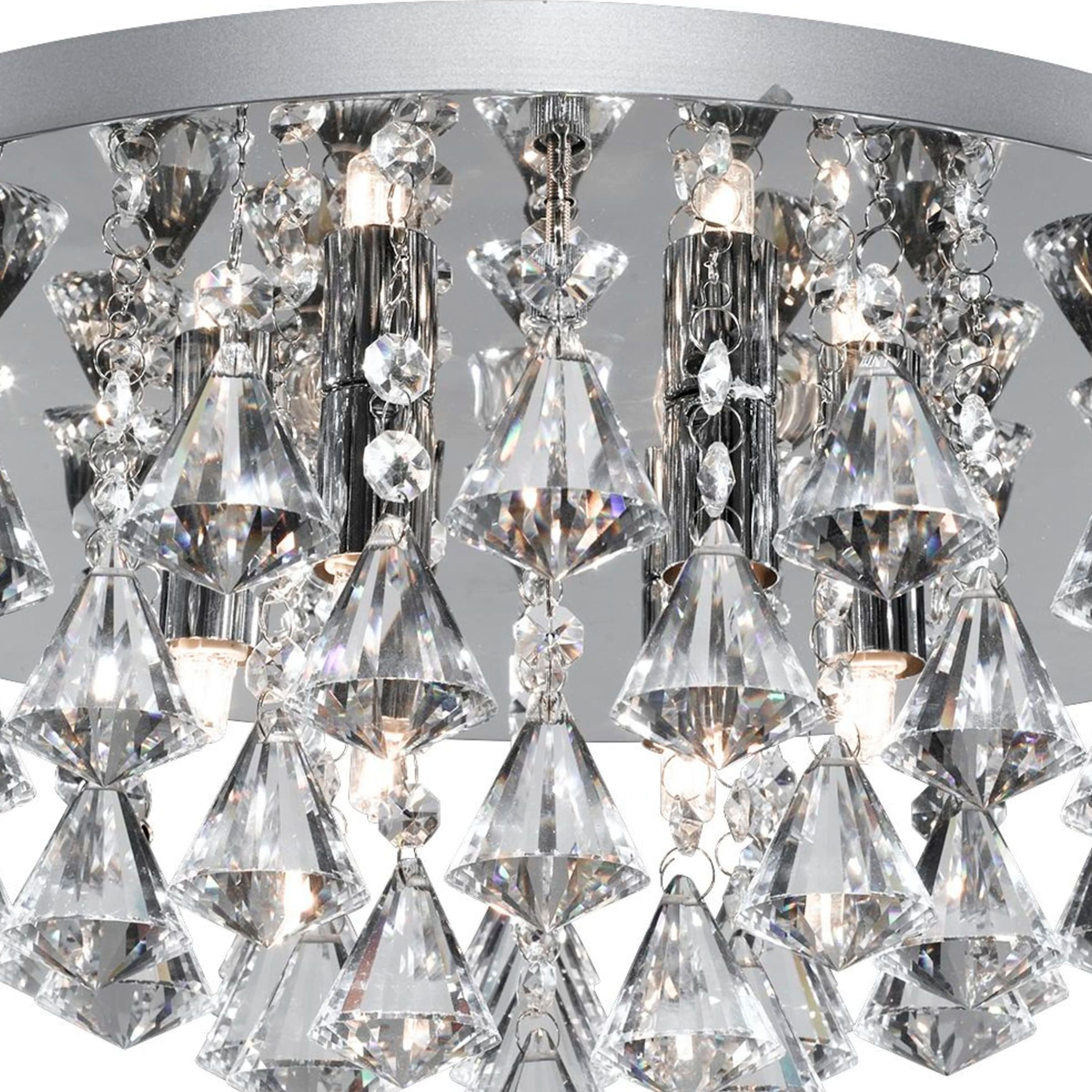 Searchlight Deckenleuchte »Hanna 6Lt Flush  - Chrome Metal & Clear Crystal« G9 1 Stk.