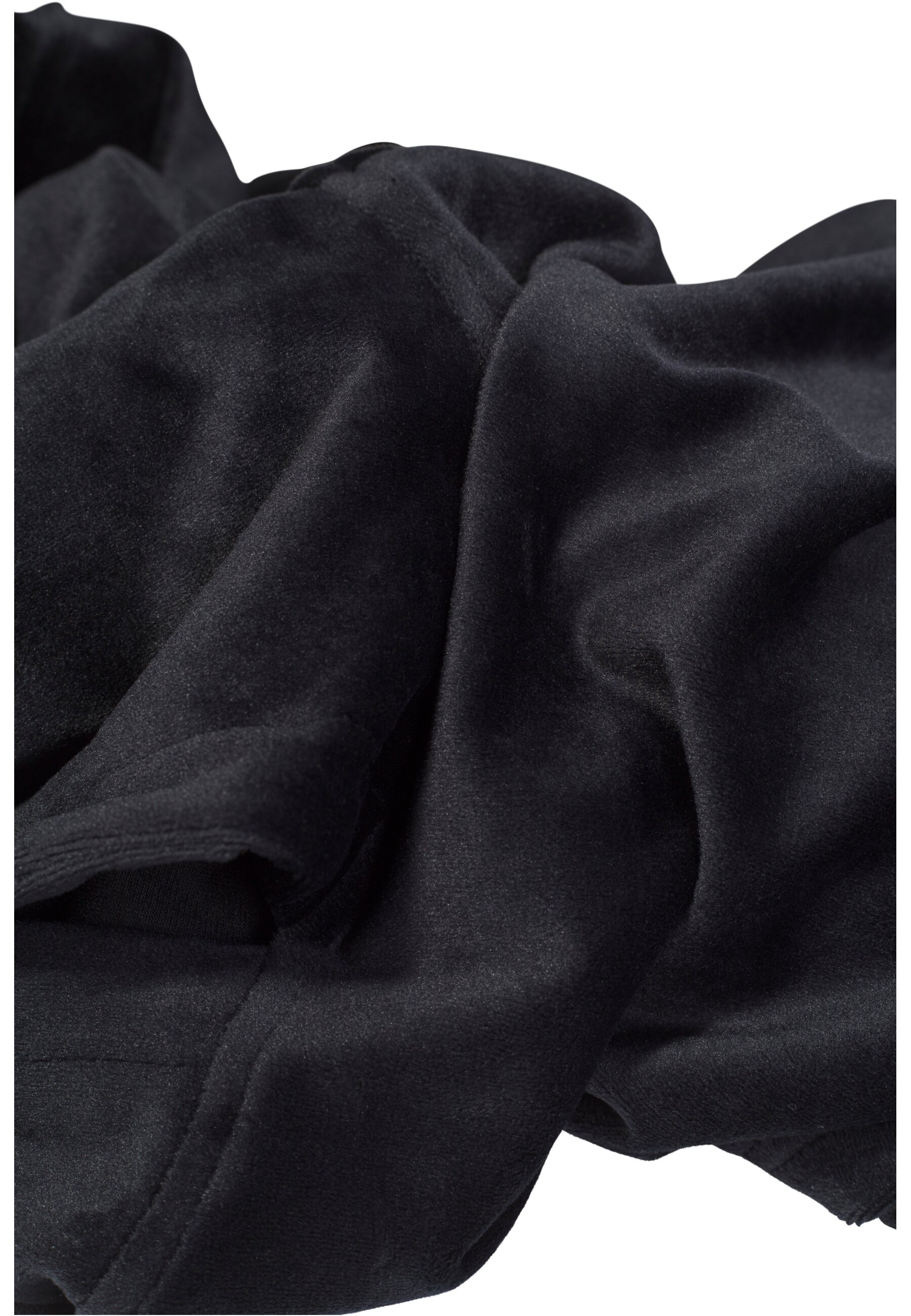URBAN CLASSICS Rundhalspullover »Urban Classics Damen Ladies Short Velvet Gathered Hoody«, (1 tlg.)