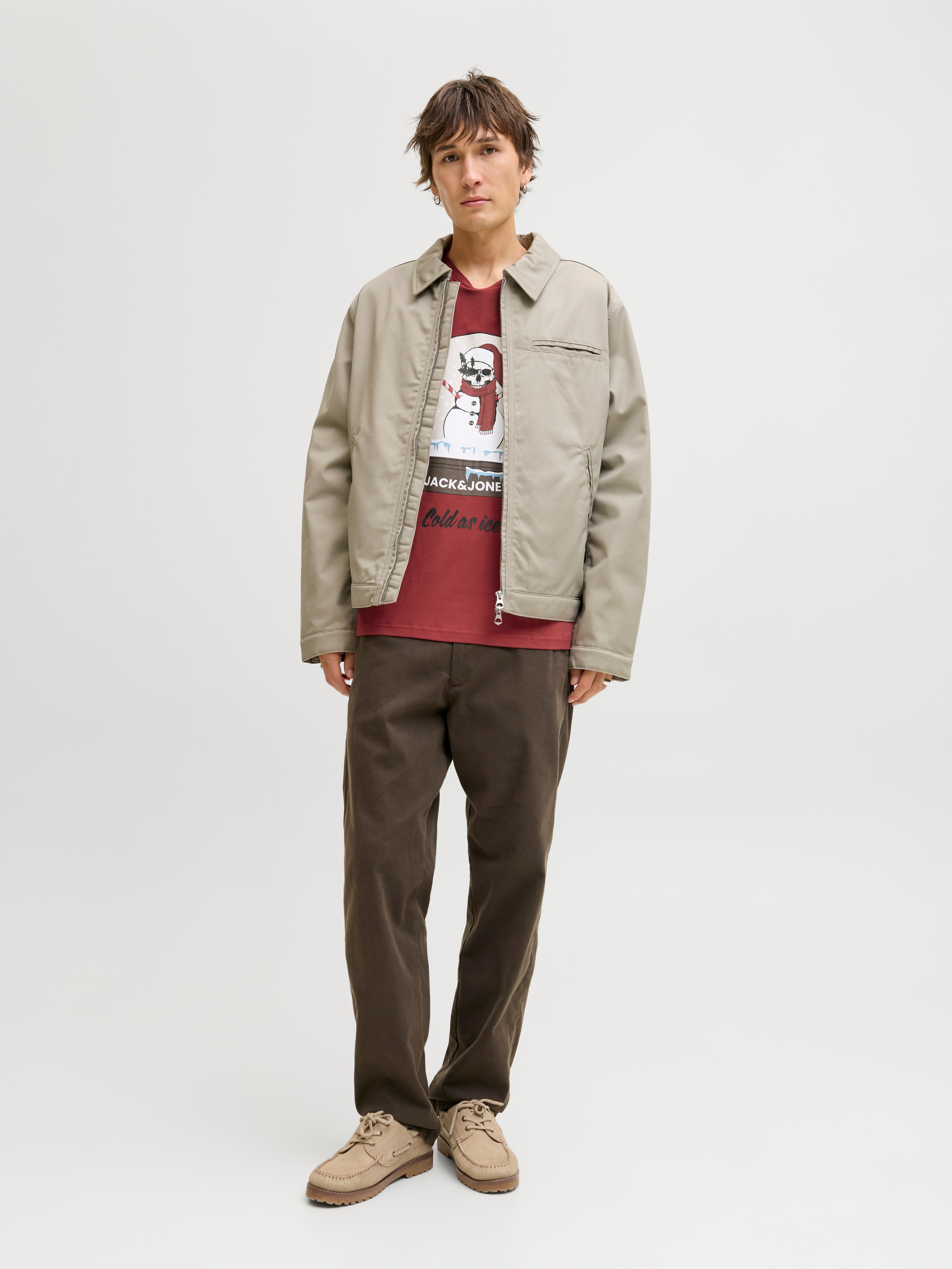 Jack & Jones Kurzarmshirt »JJNOEL XMAS TEE SS CREW NECK«