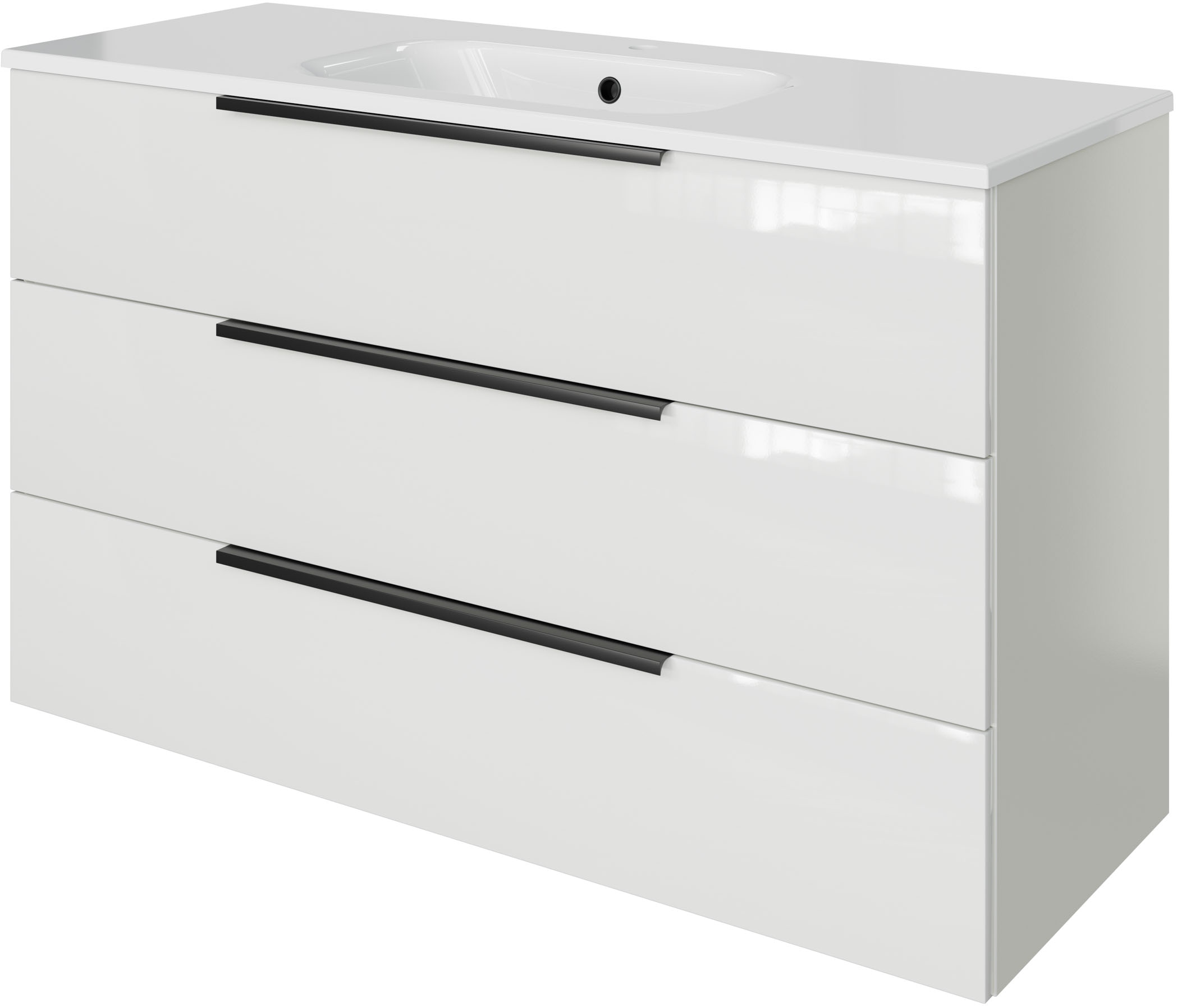 Saphir Badmöbel-Set "Mineralmarmor-Waschtisch mit Waschtischunterschrank" 2 Stk. tlg.