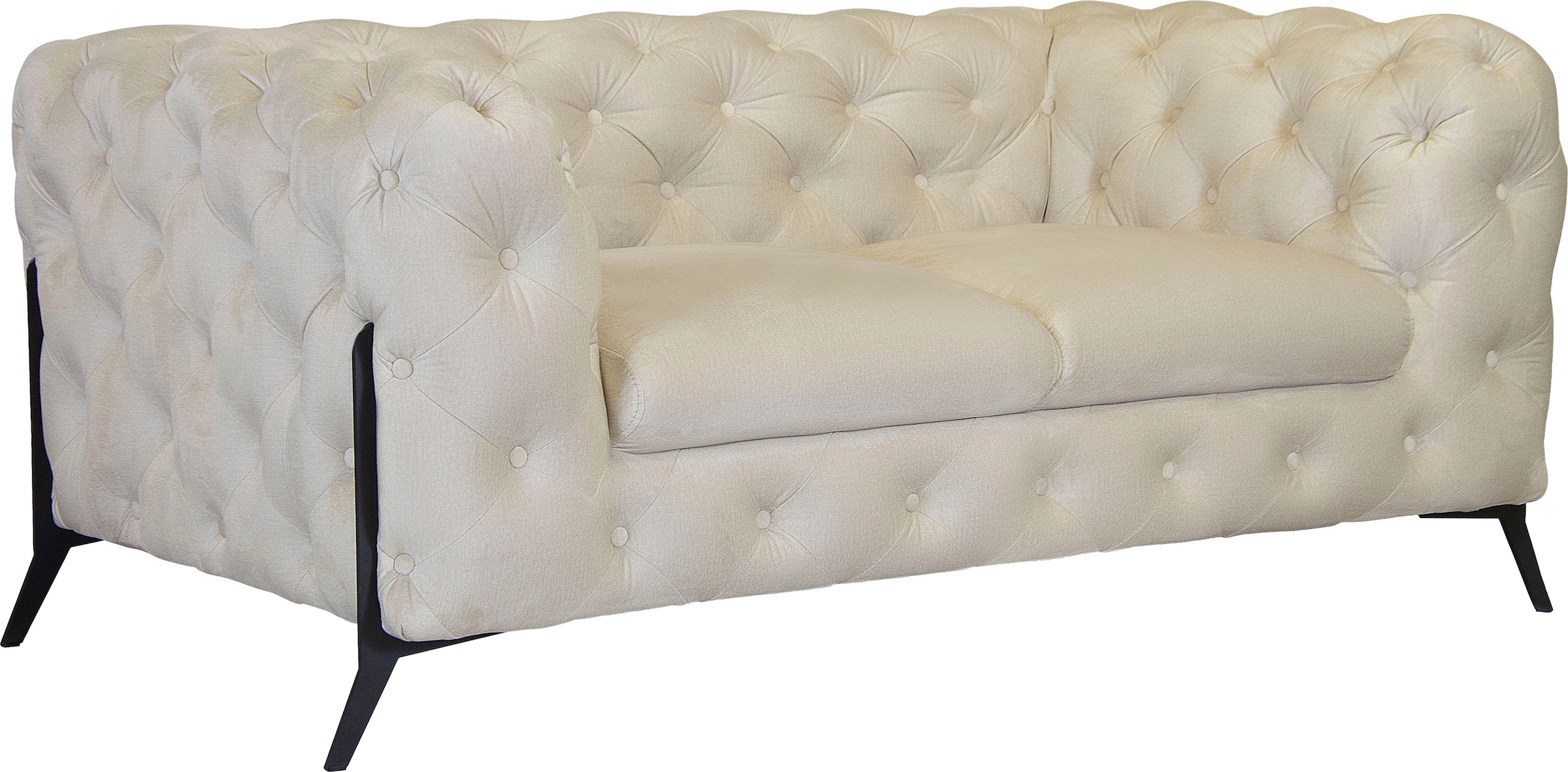 Leonique Chesterfield-Sofa »Amaury«, aufwändige Knopfheftung, moderne Chesterfield Optik, Fußfarbe wählbar