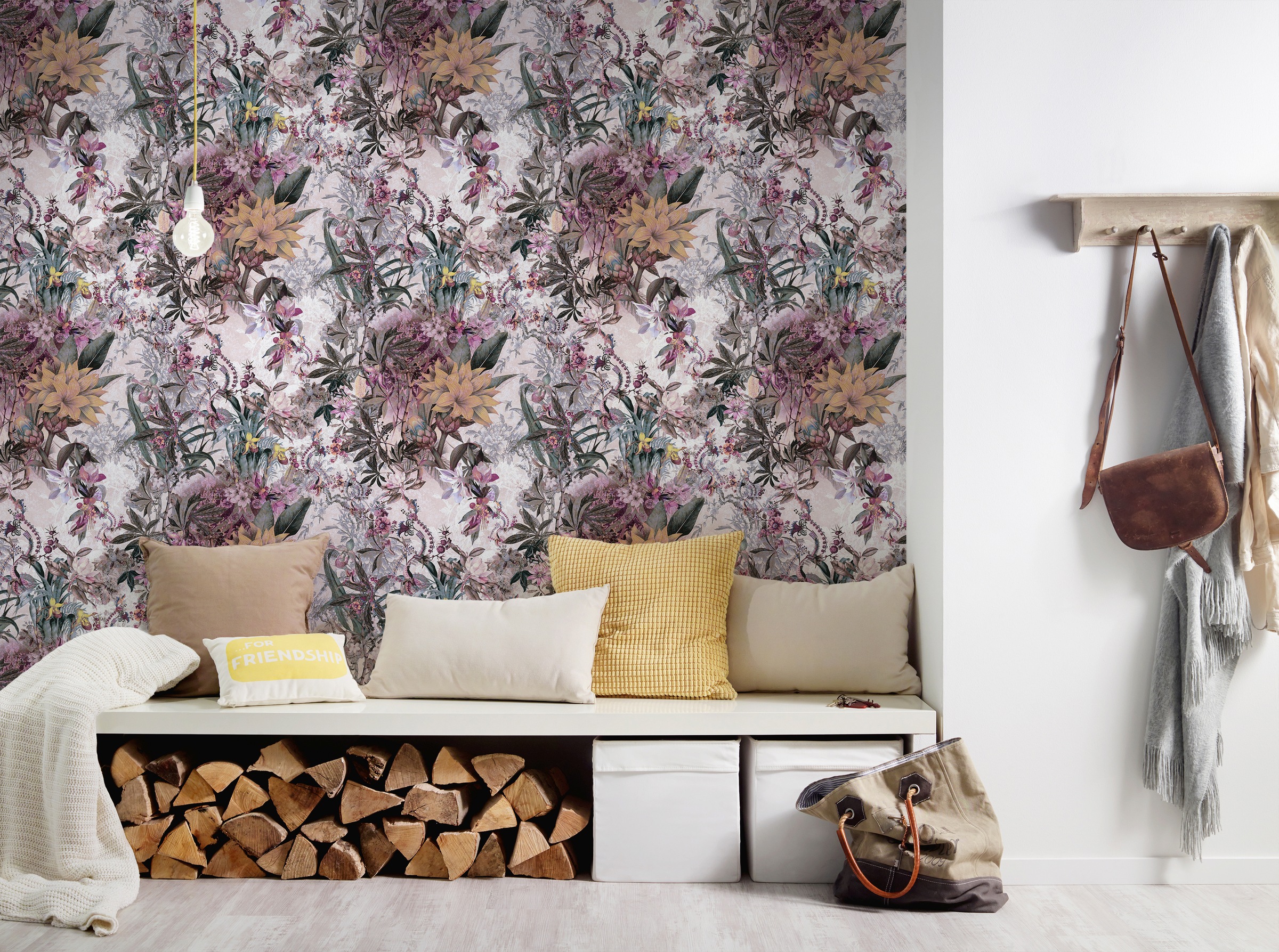 A.S. Création Vliestapete »Dream Flowery« Wald | botanisch | floral glatt Floral Tapete Blumenoptik Tapeten Wohnzimmer Schlafzimmer Küche Design