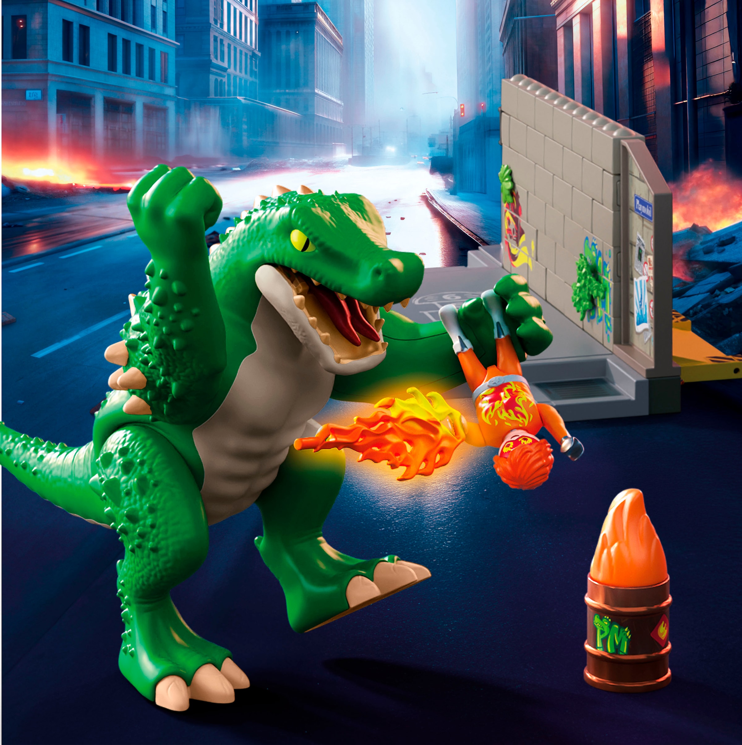 Playmobil® Konstruktions-Spielset »Helden-Showdown mit der Riesenechse (71831), Heroes«, (72 St.), Made in Europe