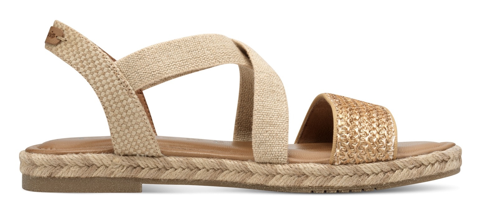 Tamaris Riemchensandale, Plateau, Sandalette, Sommerschuh mit Kontrast-Details