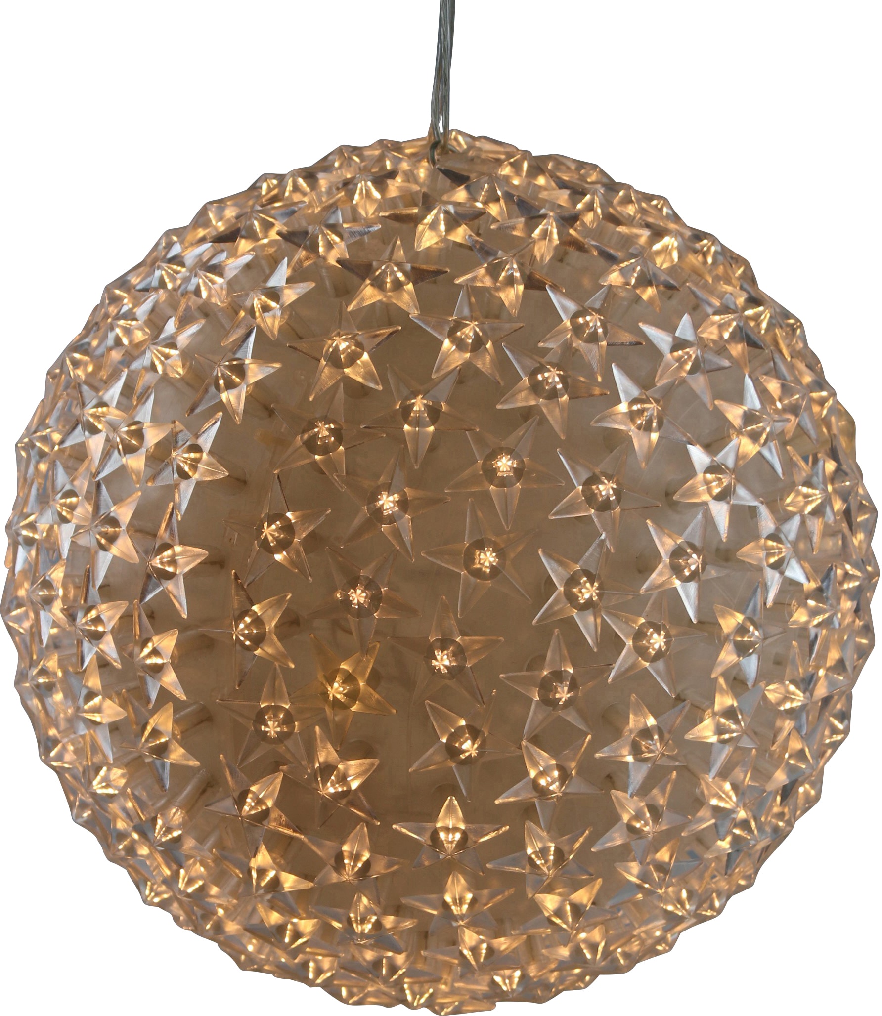 AM Design LED Dekolicht Warmweiß LED Kugel mit Sternen, Weihnachtsdeko aussen