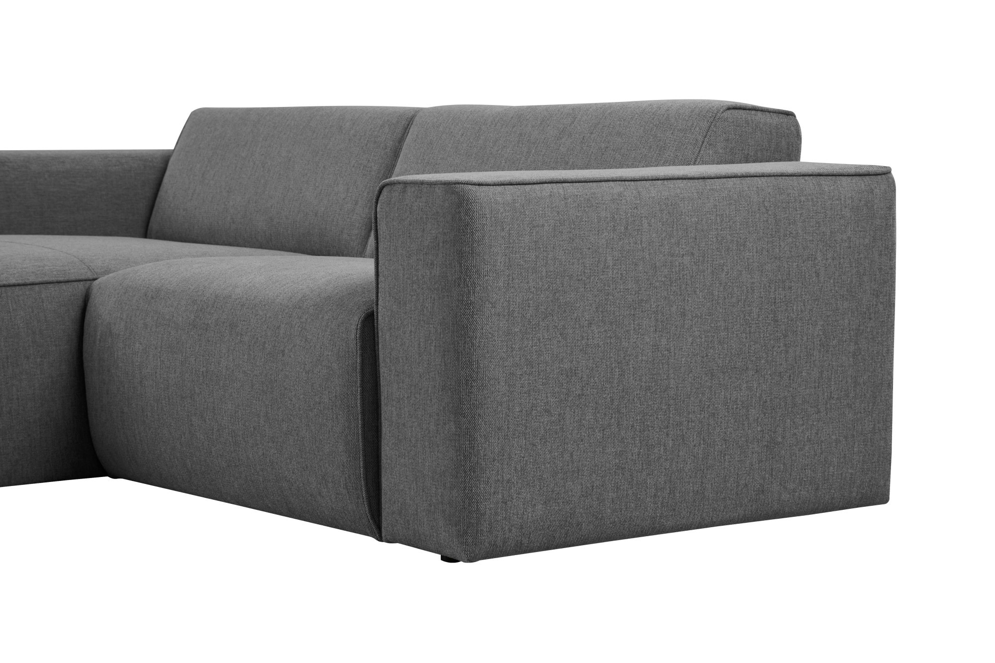 andas Ecksofa »Noord«, mit Kedernaht, Breite 234 cm, Cord, Struktur, Webstoff