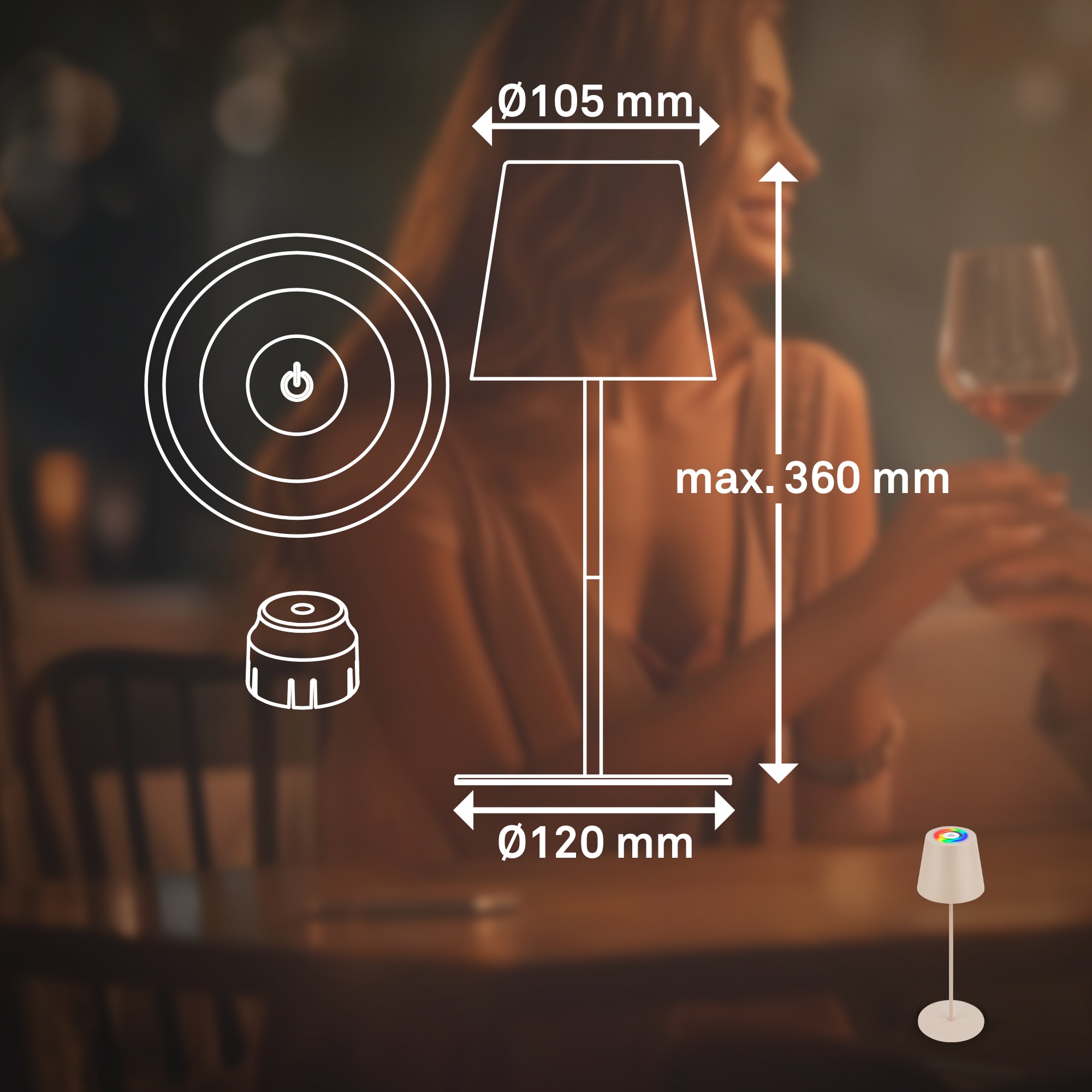 Briloner Leuchten LED Tischleuchte »CALIDA«