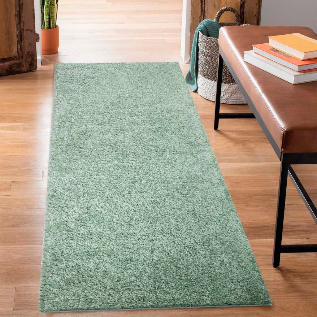 Carpet City Hochflor-Läufer "City Shaggy", rechteckig, Teppich Einfarbig Uni, besonders flauschig-weich
