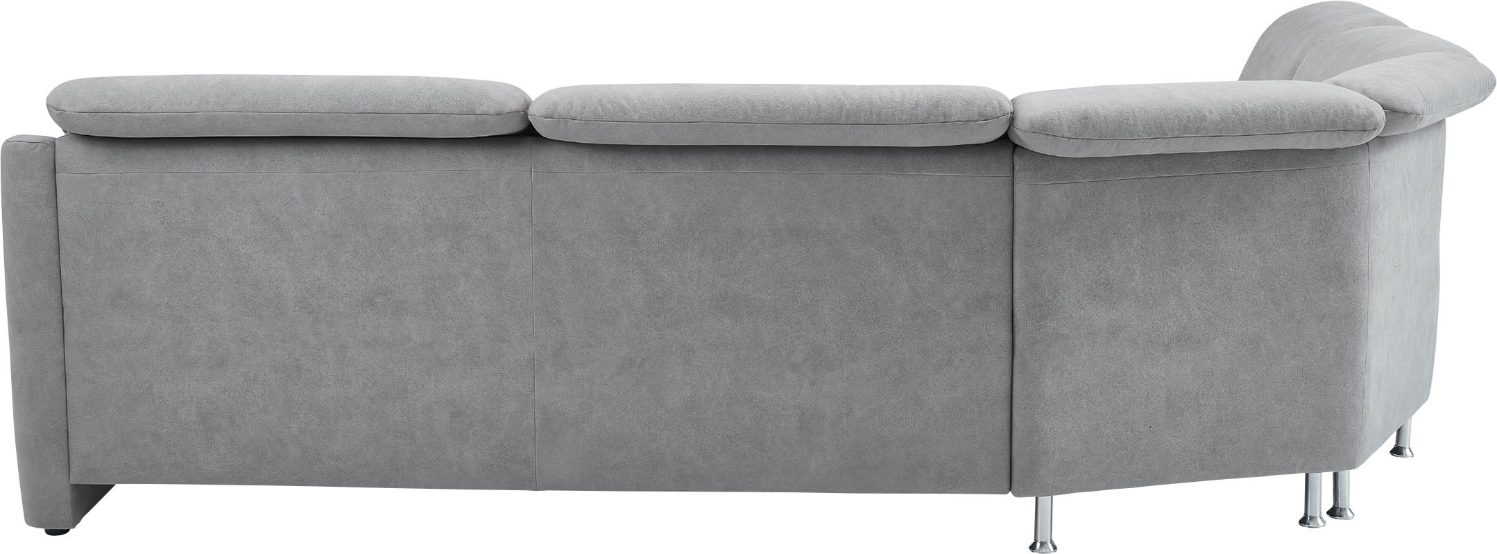 VILLA BECK Ecksofa »Garda L-Form«, (4 St.), inklusive Kopfteilverstellung, Stellmaß 277x245cm