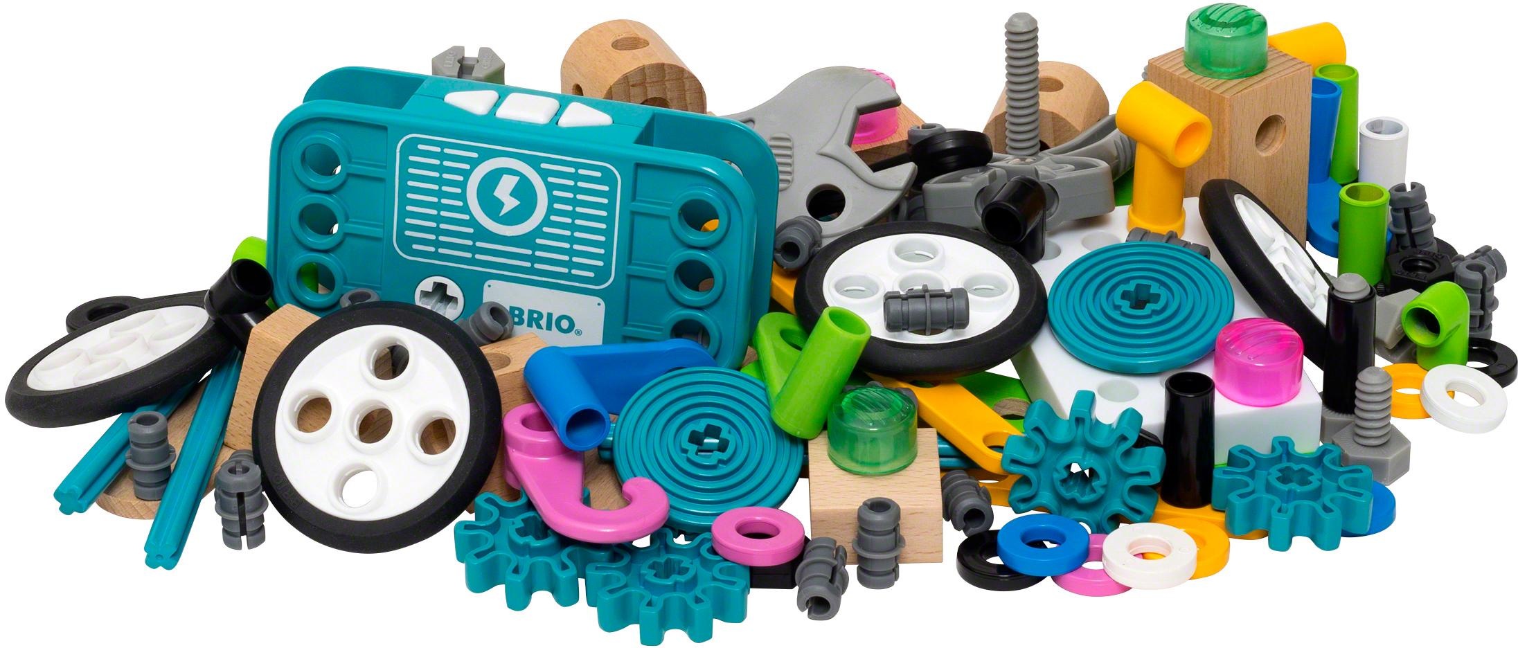 BRIO® Konstruktions-Spielset »Builder Motor-Set«, (121 St.), mit batteriebetreibenem Motor, FSC®- schützt Wald - weltweit