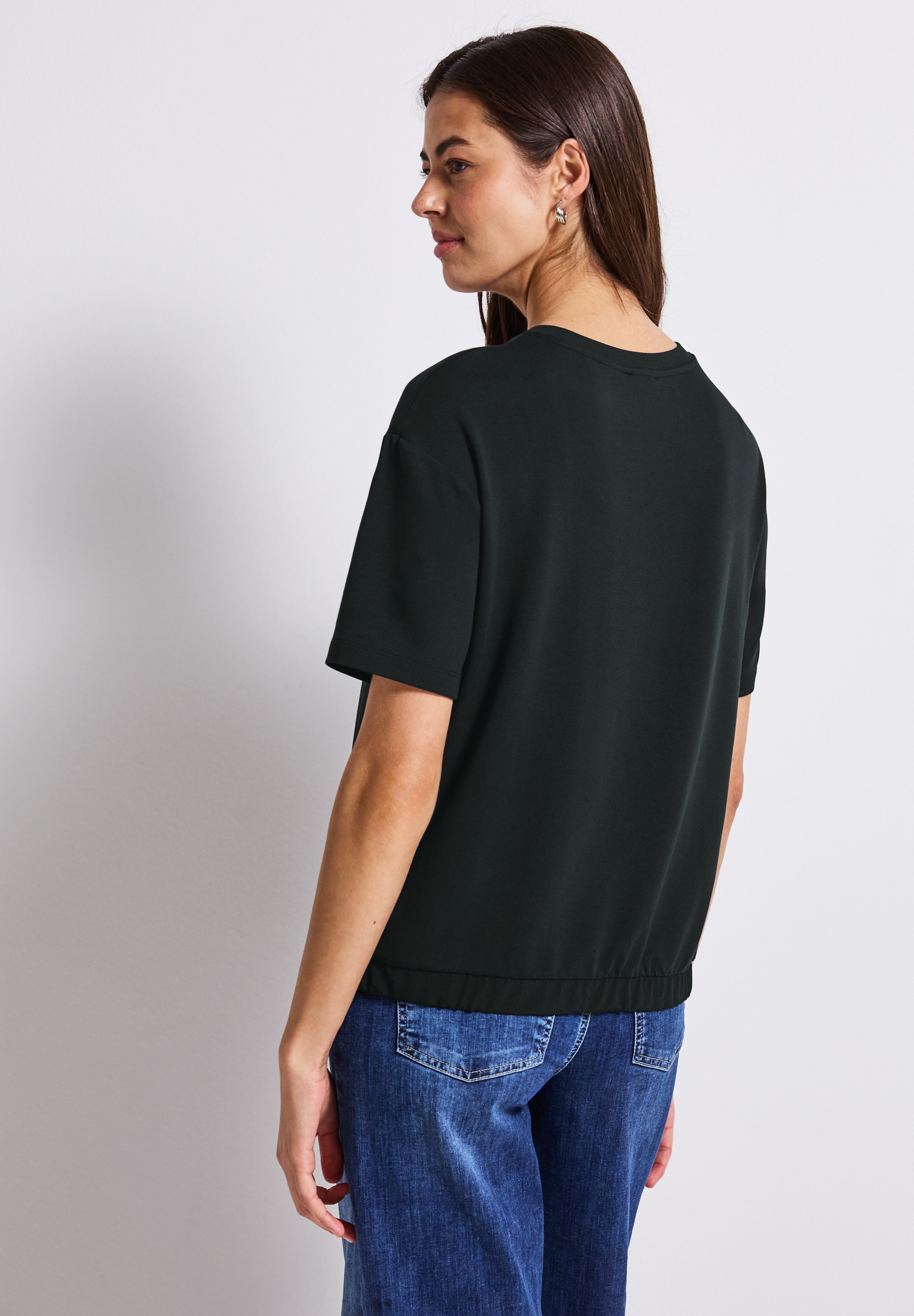 STREET ONE T-Shirt, aus elastischem Materialmix günstig online kaufen