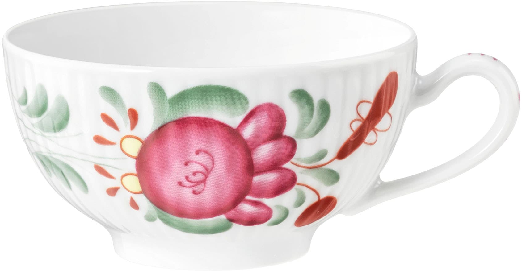 Seltmann Weiden Tasse "Amina Ostfriesenrose" Teetasse aus Porzellan mit Relief