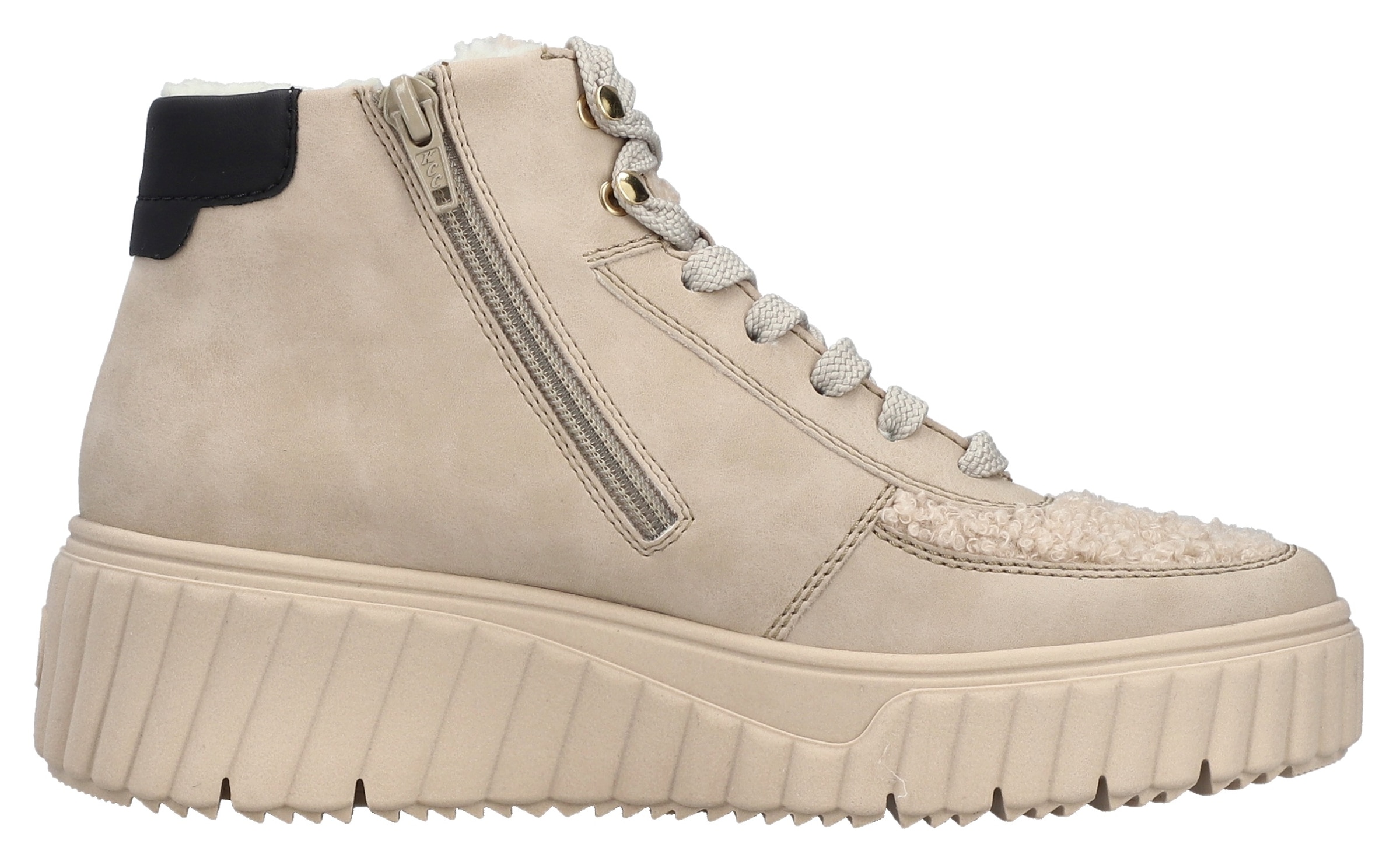 Rieker Winterboots, Schnürboots, High Top Sneaker, Stiefelette mit gepolstertem Schaftrand