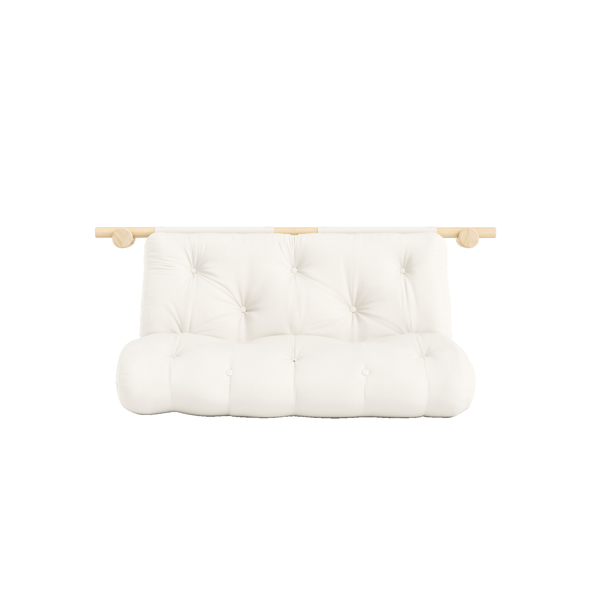 Karup Design Schlafsofa "Hooked Sofa Bed / Sleeper Chair – Sitz- oder Schlafplatz, platzsparend" Futonmatratze inkl. Halterungsset aus FSC-zertifiziertem Massivholz
