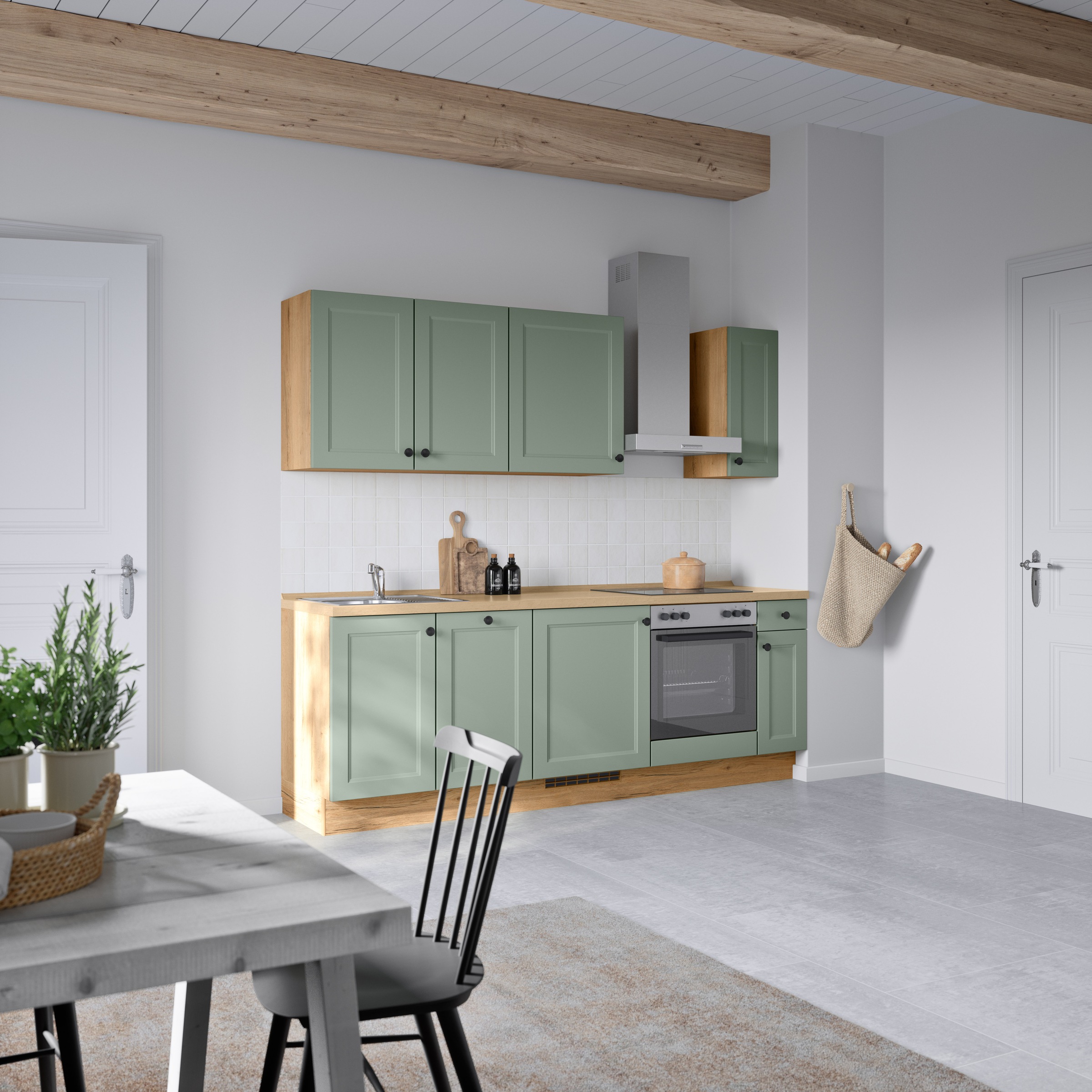 nobilia® Küchenzeile »"Cascada I"«, vormontiert, Ausrichtung wählbar, Breite 240 cm, wahlw. mit E-Geräten