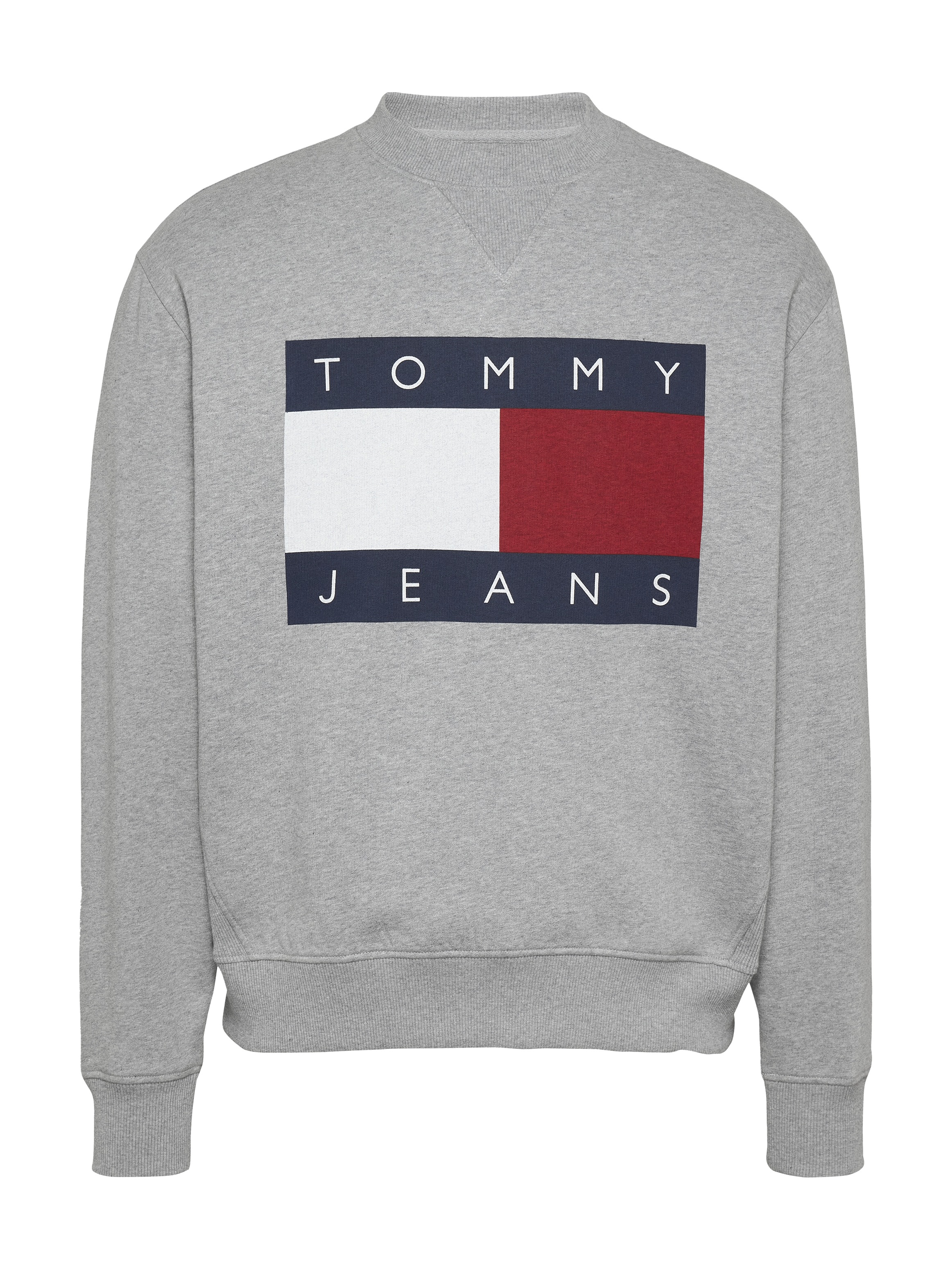 Tommy Jeans Sweatshirt »TJM MELANGE FLAG CREW«, mit großem Logo