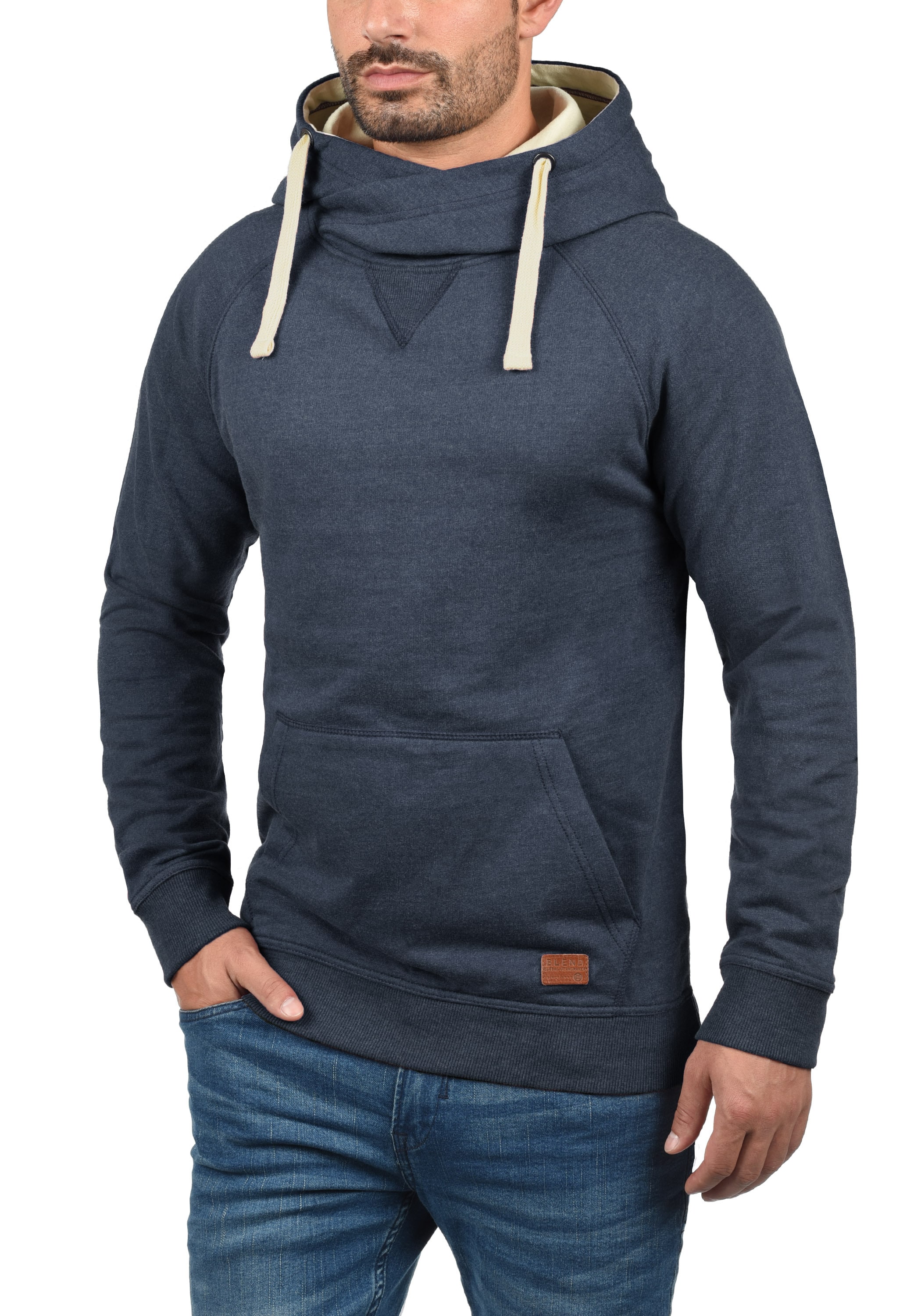 Blend Kapuzenpullover "BHSales" Kapuzensweatshirt mit Cross-Over Kragen günstig online kaufen