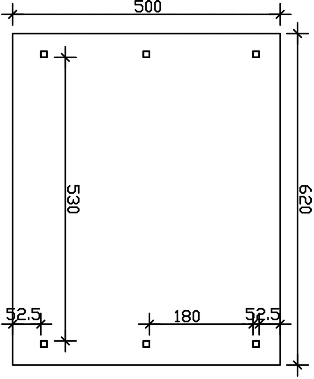 Skanholz Doppelcarport »Wallgau«, Nadelholz, 530 cm, Nussbaum, mit schwarzen Dachschindeln