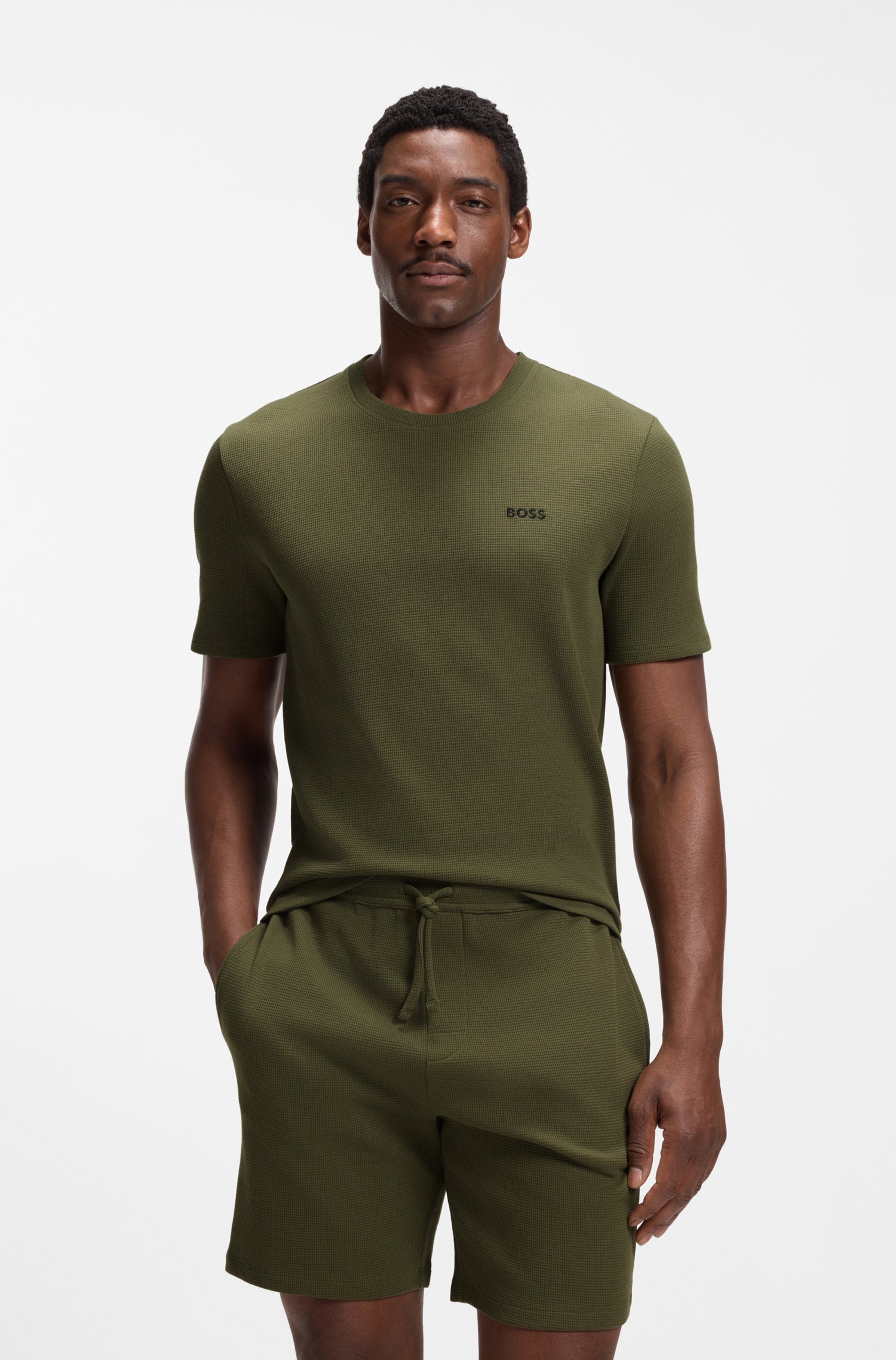 BOSS Pyjamaoberteil "Waffle T-Shirt" günstig online kaufen