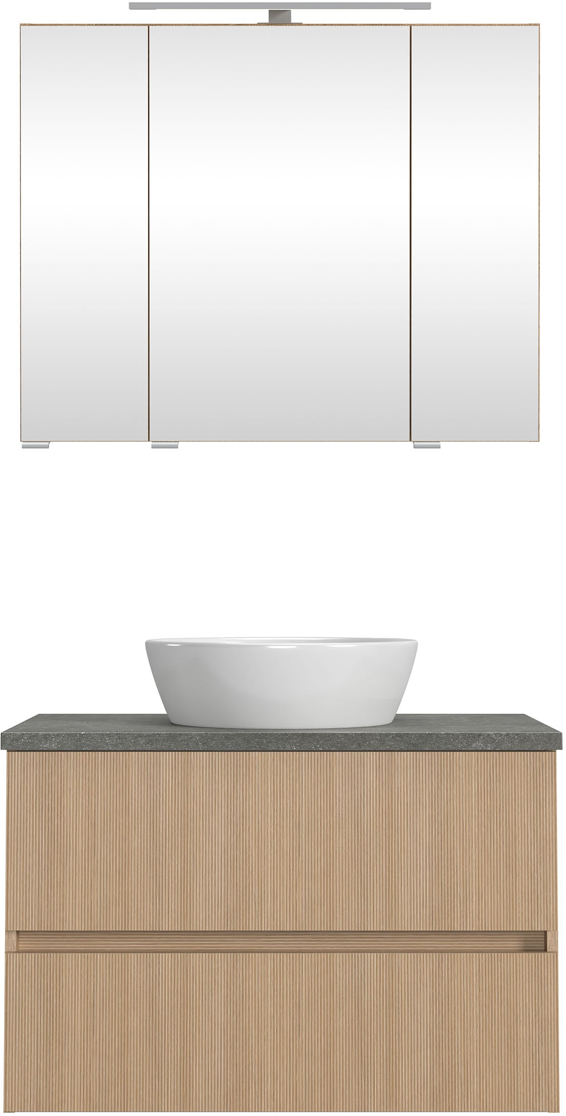 welltime Badmöbel-Set "Eixo", 80 cm breit, Badmöbel mit LED-Beleuchtung günstig online kaufen