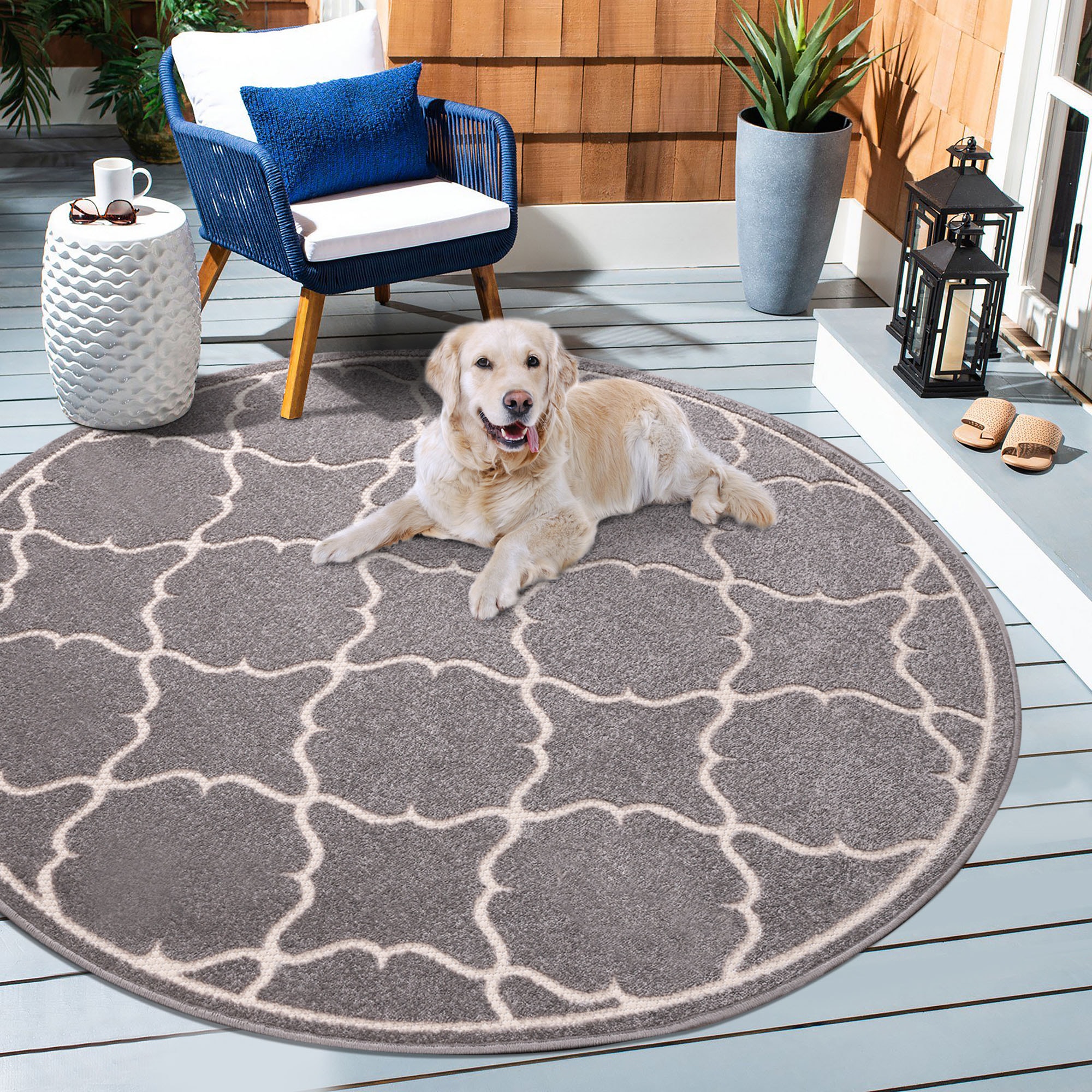 Sanat Teppich "Berlin" rund 6 mm Höhe In -und Outdoor geeignet, robust und günstig online kaufen