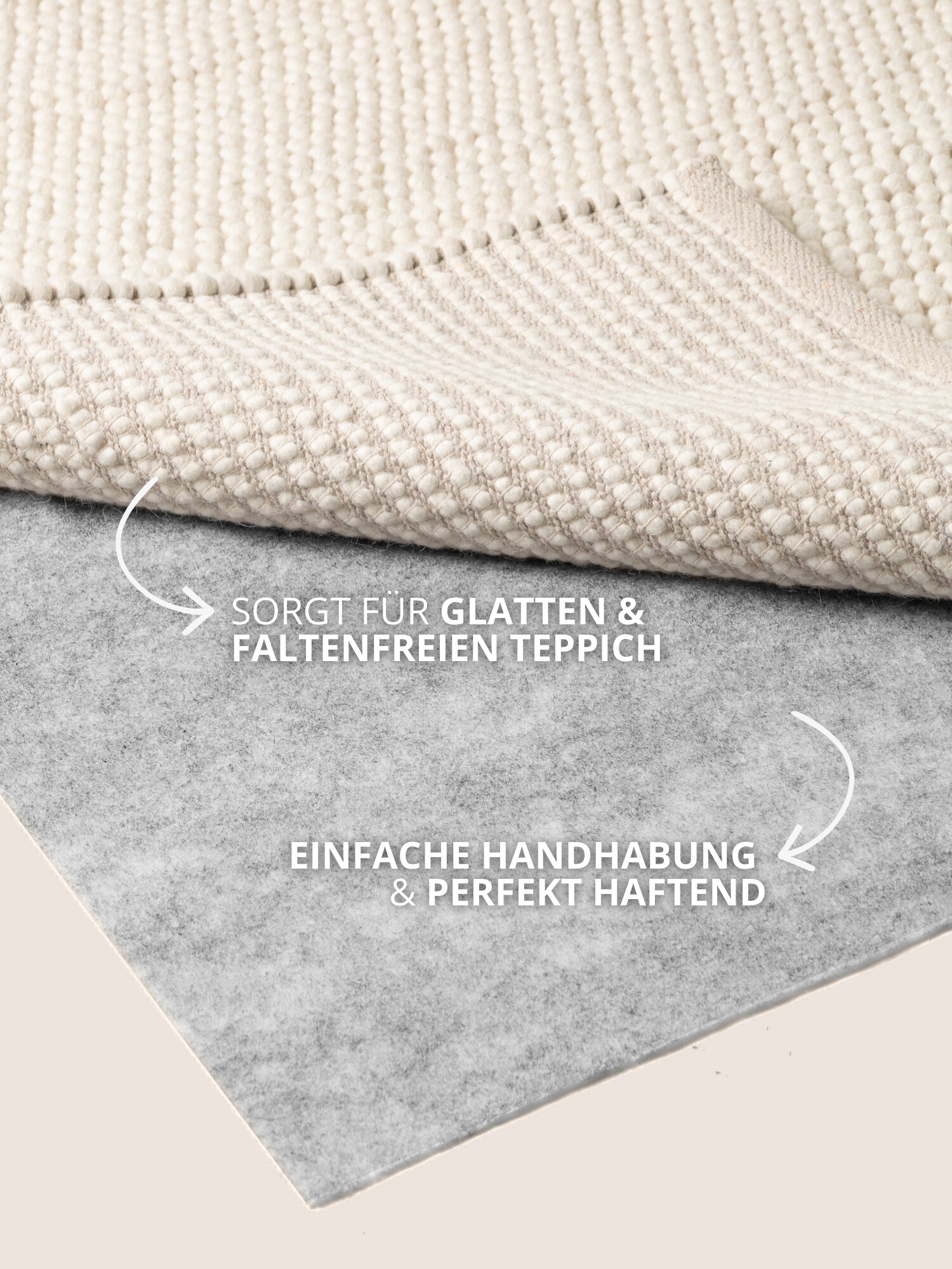 HANSE Home Teppichunterlage »Grip« Rutschfest, Teppichstop, Antirutsch Gleitschutz, zuschneidbar