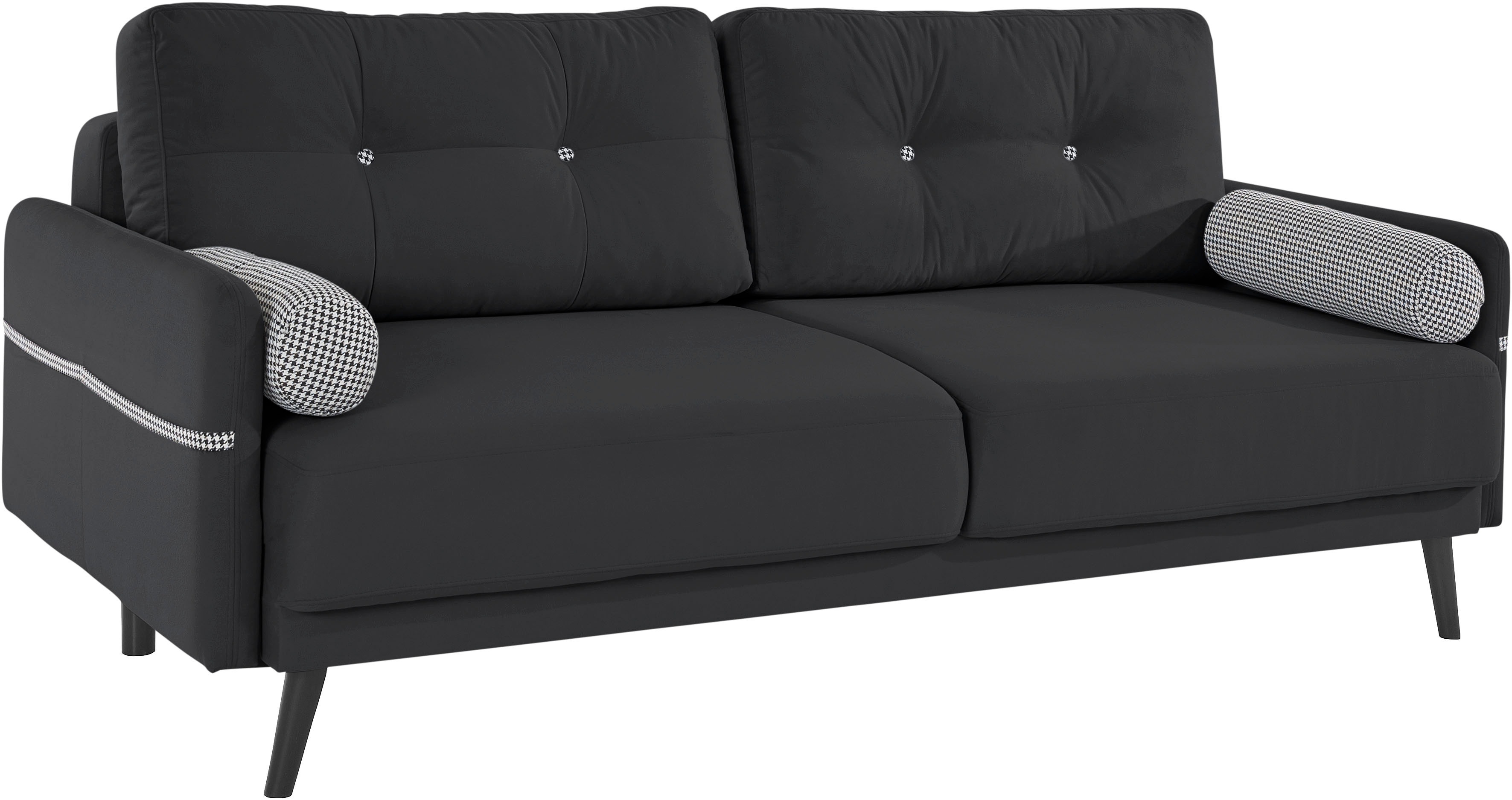 Thumbnail - INOSIGN Schlafsofa "Emily", incl. Bettfunktion und Bettkasten, Seitentache im Armteil, Federkern