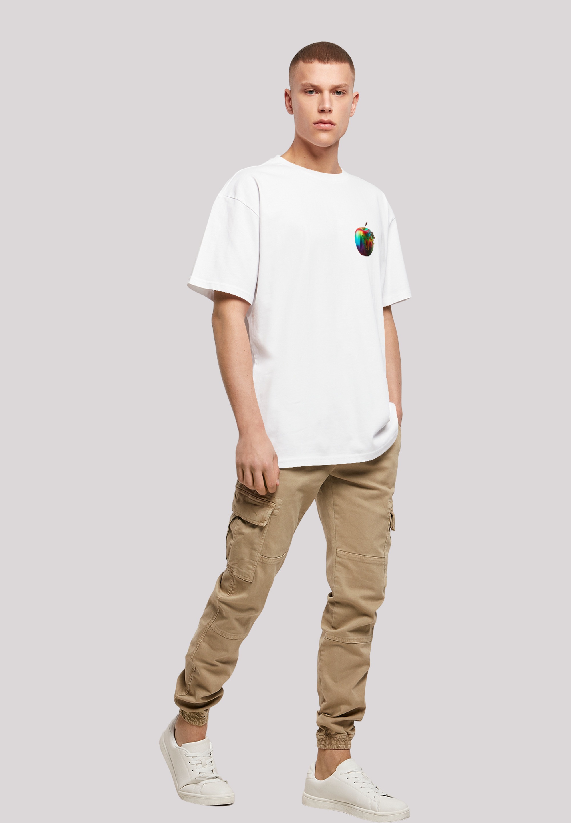 F4NT4STIC T-Shirt »Colorfood Collection - Rainbow Apple«, Print
