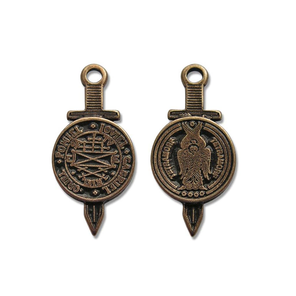 Adelia´s Amulett »Anhänger Alte Symbole Talisman« Tetramorphs Schwert Schützt vor falschen Entscheidungen