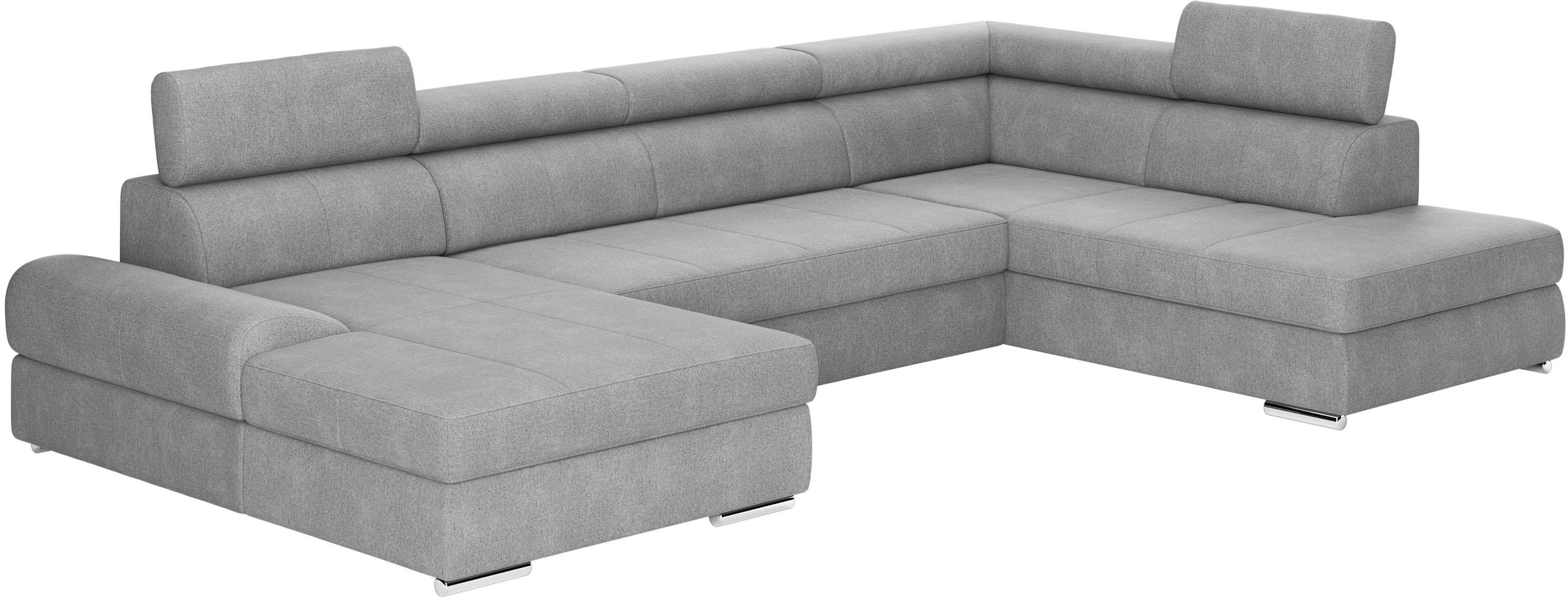 sit&more Wohnlandschaft »U-Form« mit verstellbaren Kopfteilen, wahlweise mit Bettfunktion