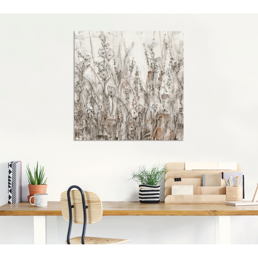 Artland Wandbild »Schatten II«, Blumenwiese, (1 St.)