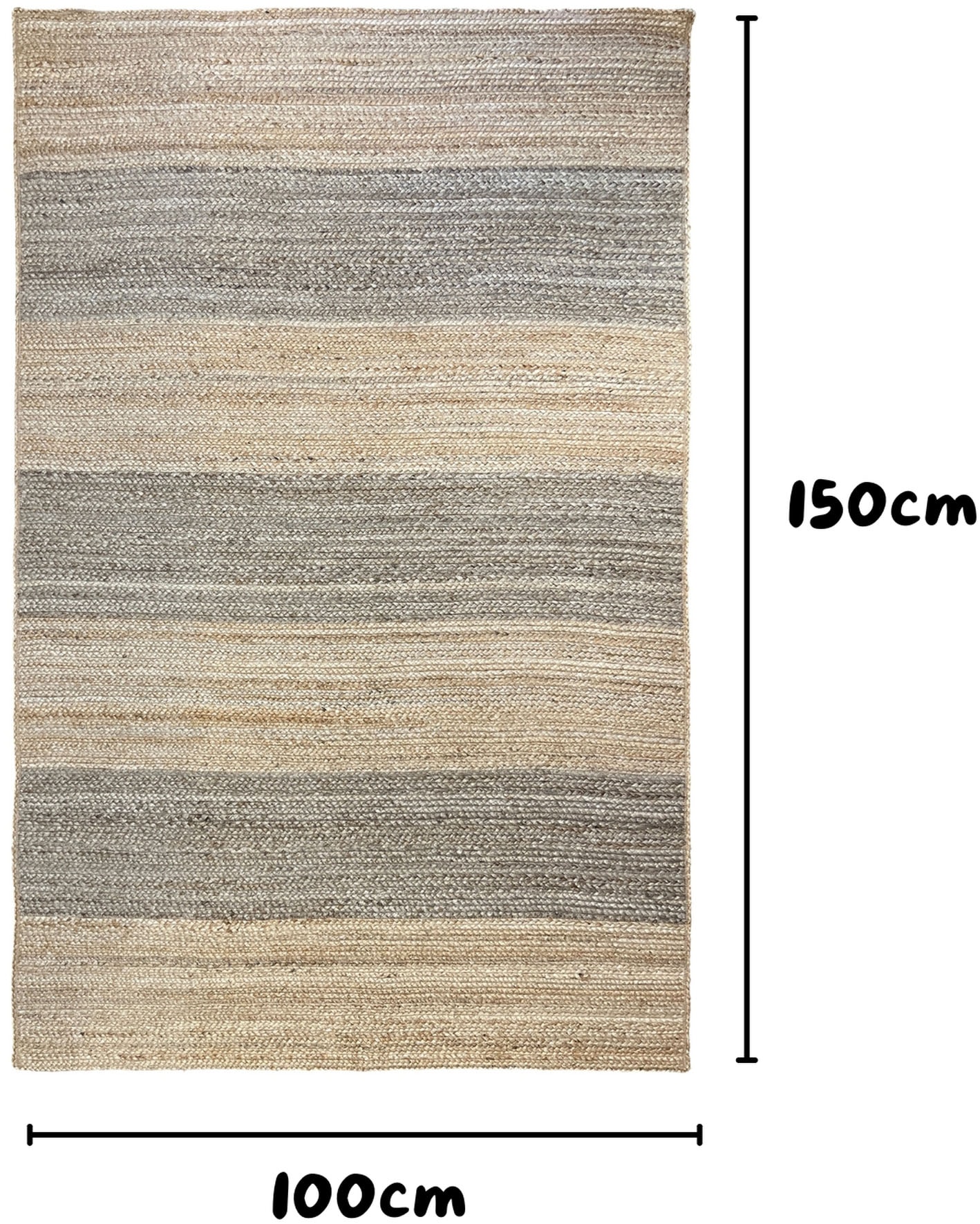 Myflair Möbel & Accessoires Teppich »Natural Bengal«, rechteckig, 10 mm Höhe, Juteteppich, Wendeteppich, handgeflochten, gestreift, auch als Läufer