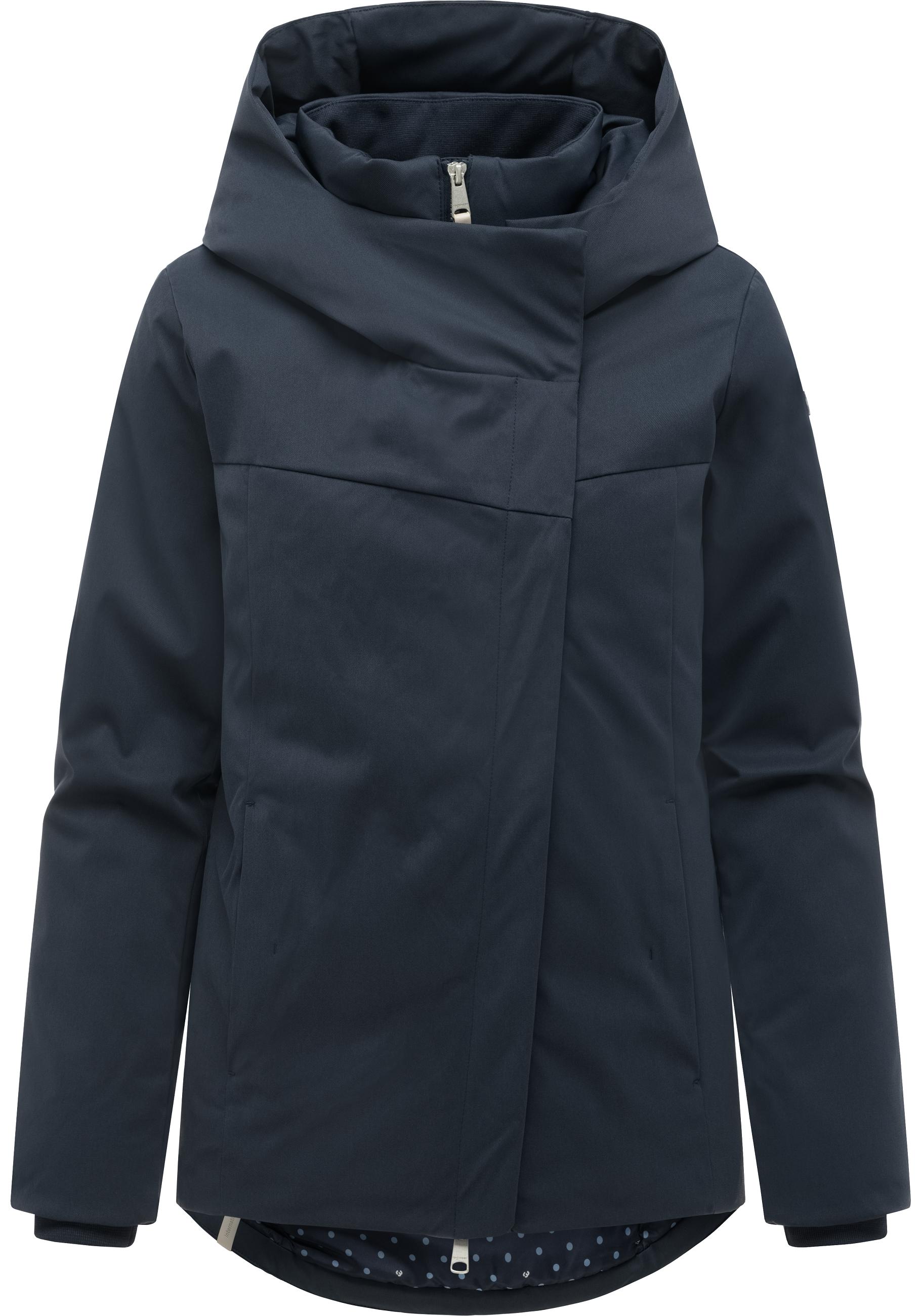 Ragwear Funktionsjacke "Pavleen Short Y" mit Kapuze Warme Damen Winterjacke mit Stehkragen und Kapuze