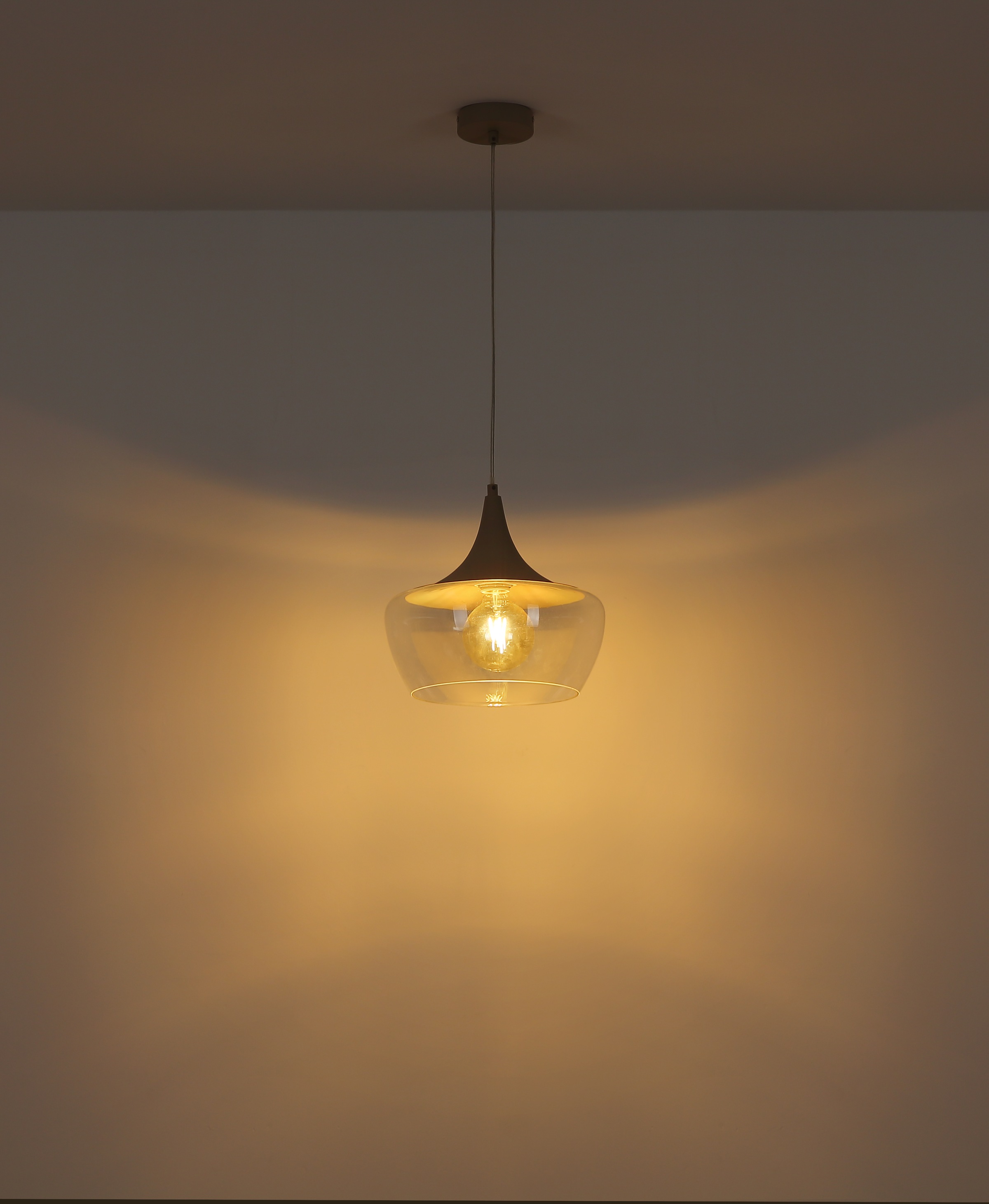 NOWA Hängeleuchte »AROLA« E27 1 Stk. Klarglasschirm im modernen Look