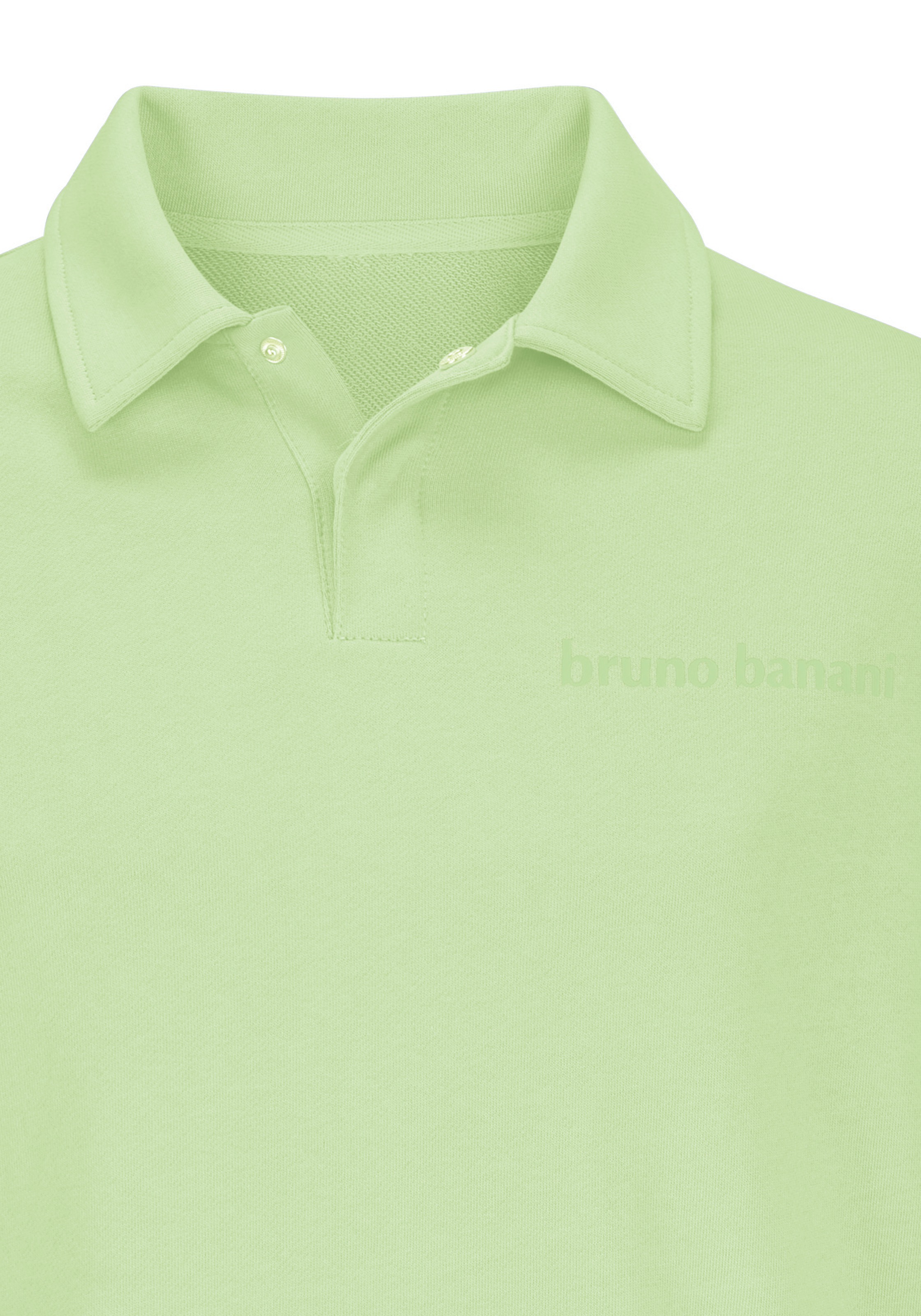Bruno Banani Sweatshirt "mit Kragen und kleiner Knopfleiste", Langarmshirt günstig online kaufen
