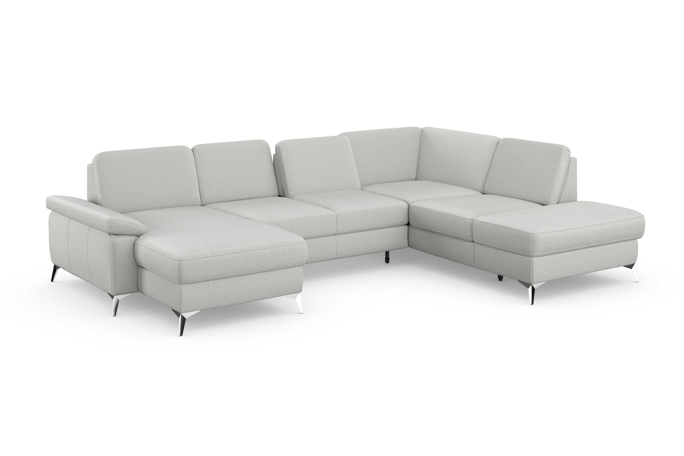sit&more Wohnlandschaft »Padua U-Form«, inklusive Sitztiefenverstellung, Armteilfunktion und Federkern
