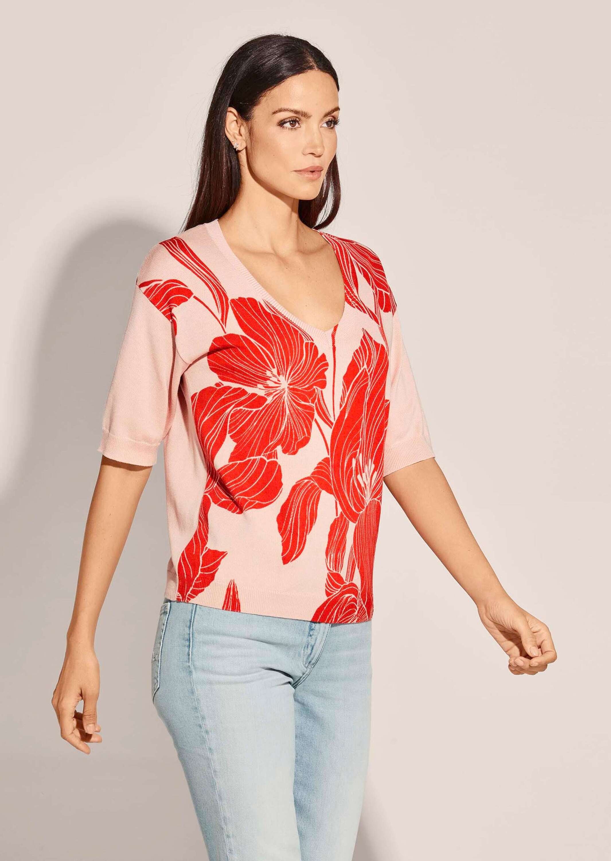 MADELEINE Longpullover »Pullover Pullover mit Blütenprint«