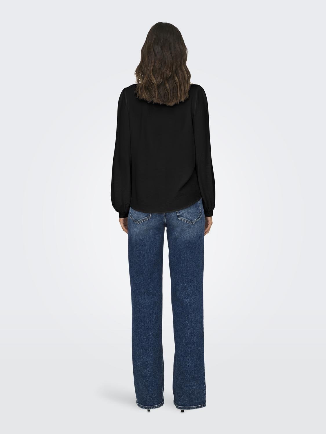 ONLY Hemdbluse »ONLMETTE PEARL LS SHIRT WVN« Kunstfaser, regular fit